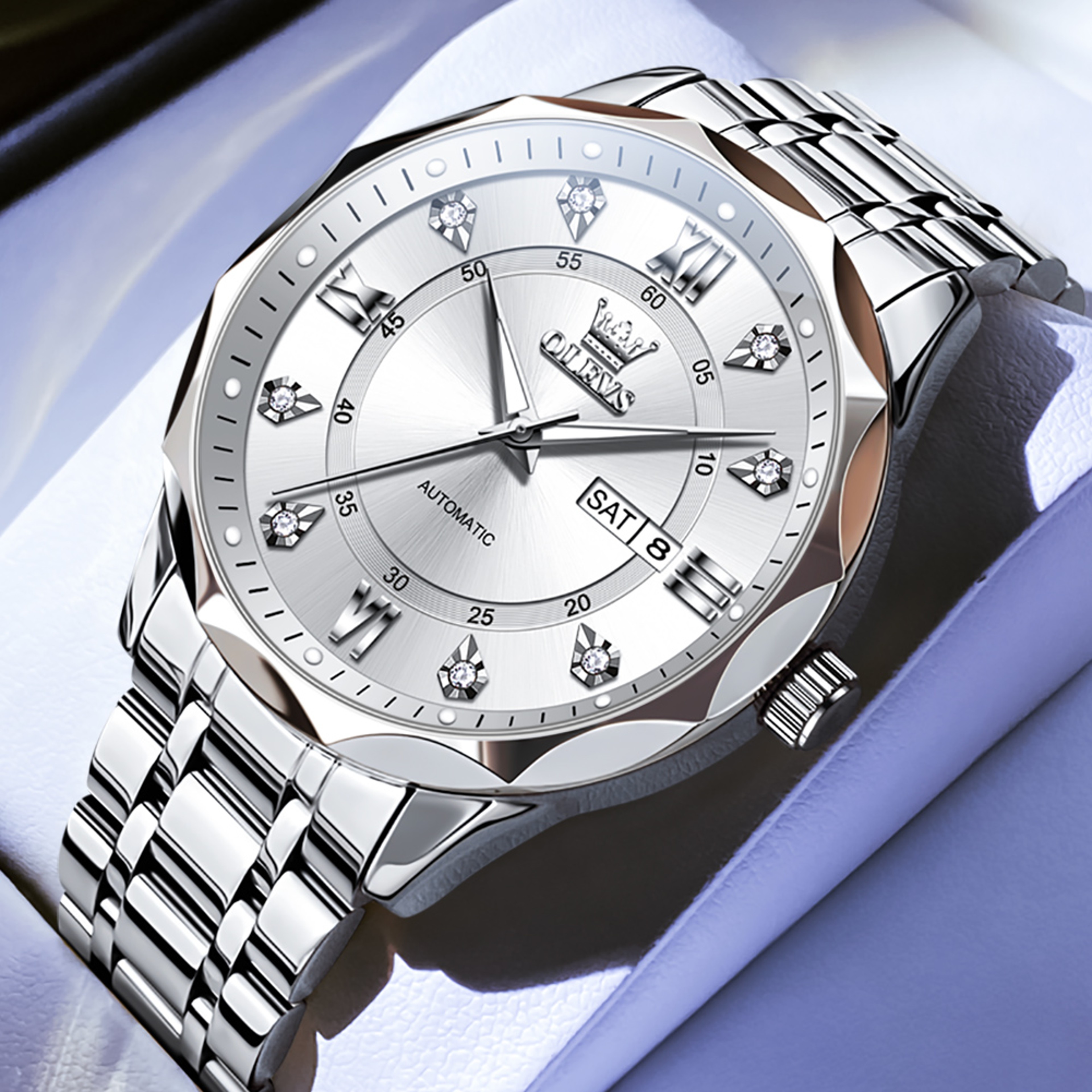 Luxury Automatic Mechanical Mens Watch With Luminous Date Display And Waterproof Business Style 7