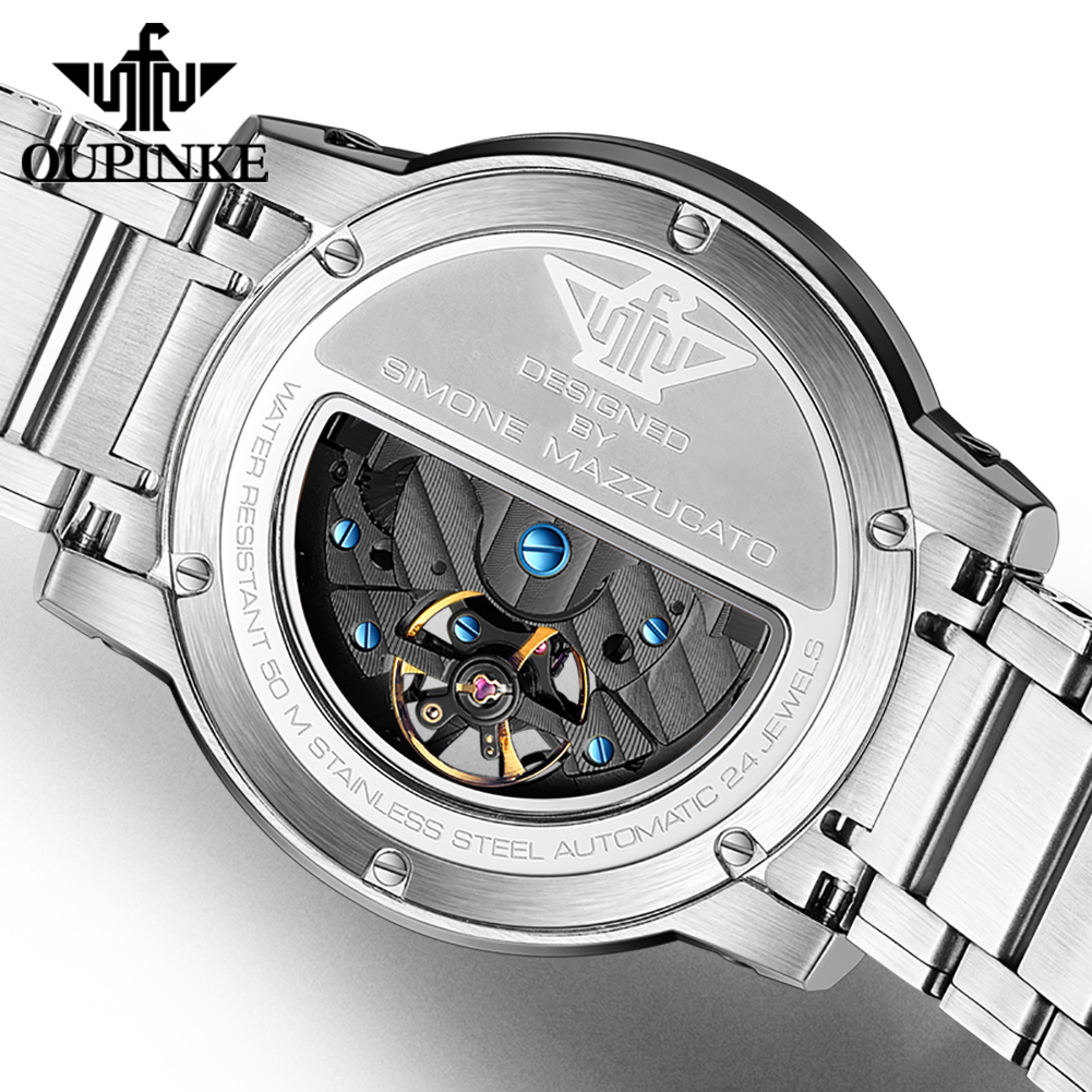 Luxury Hollow Automatic Mechanical Watch For Men Italian Design Limited Edition 2