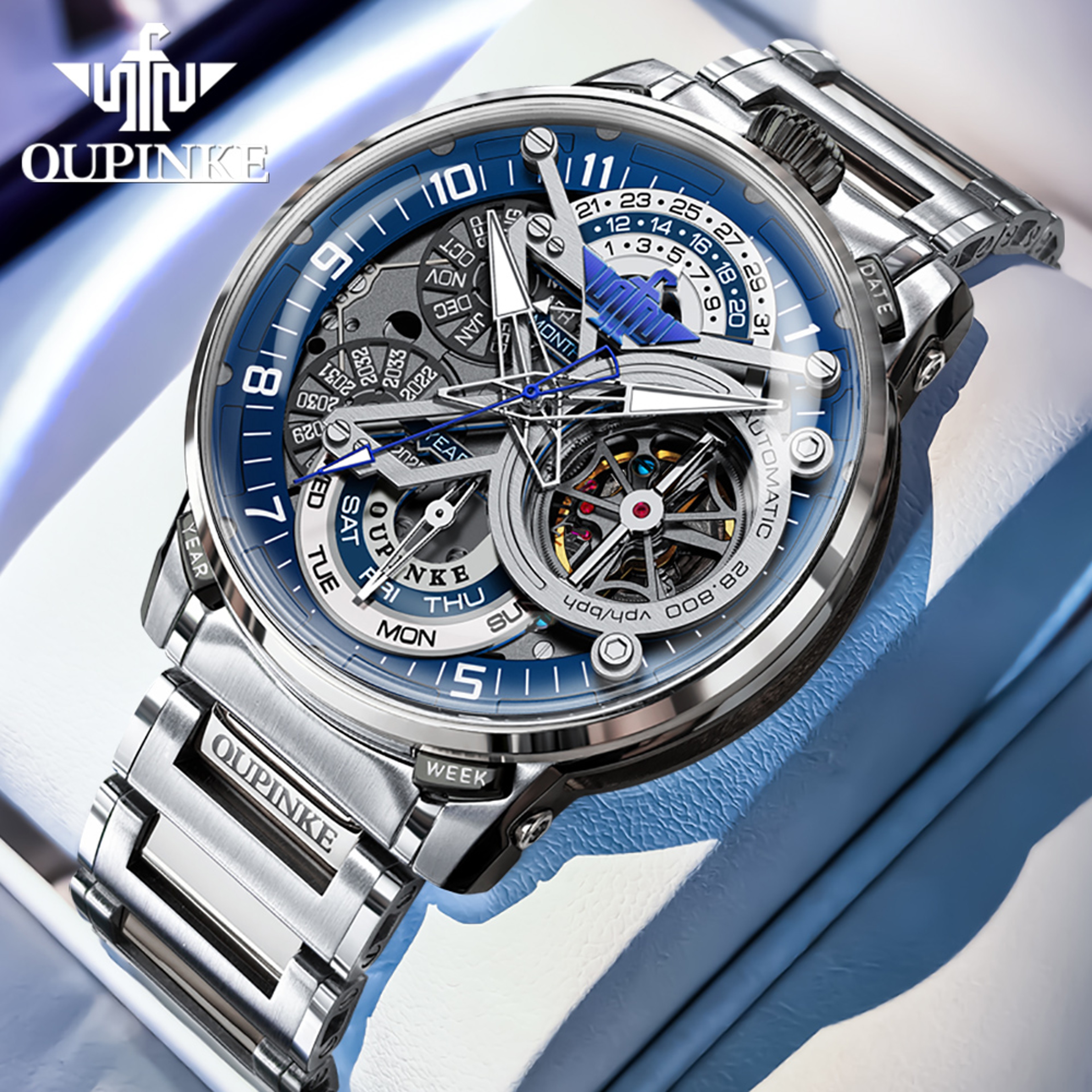 Luxury Hollow Automatic Mechanical Watch For Men Italian Design Limited Edition 5