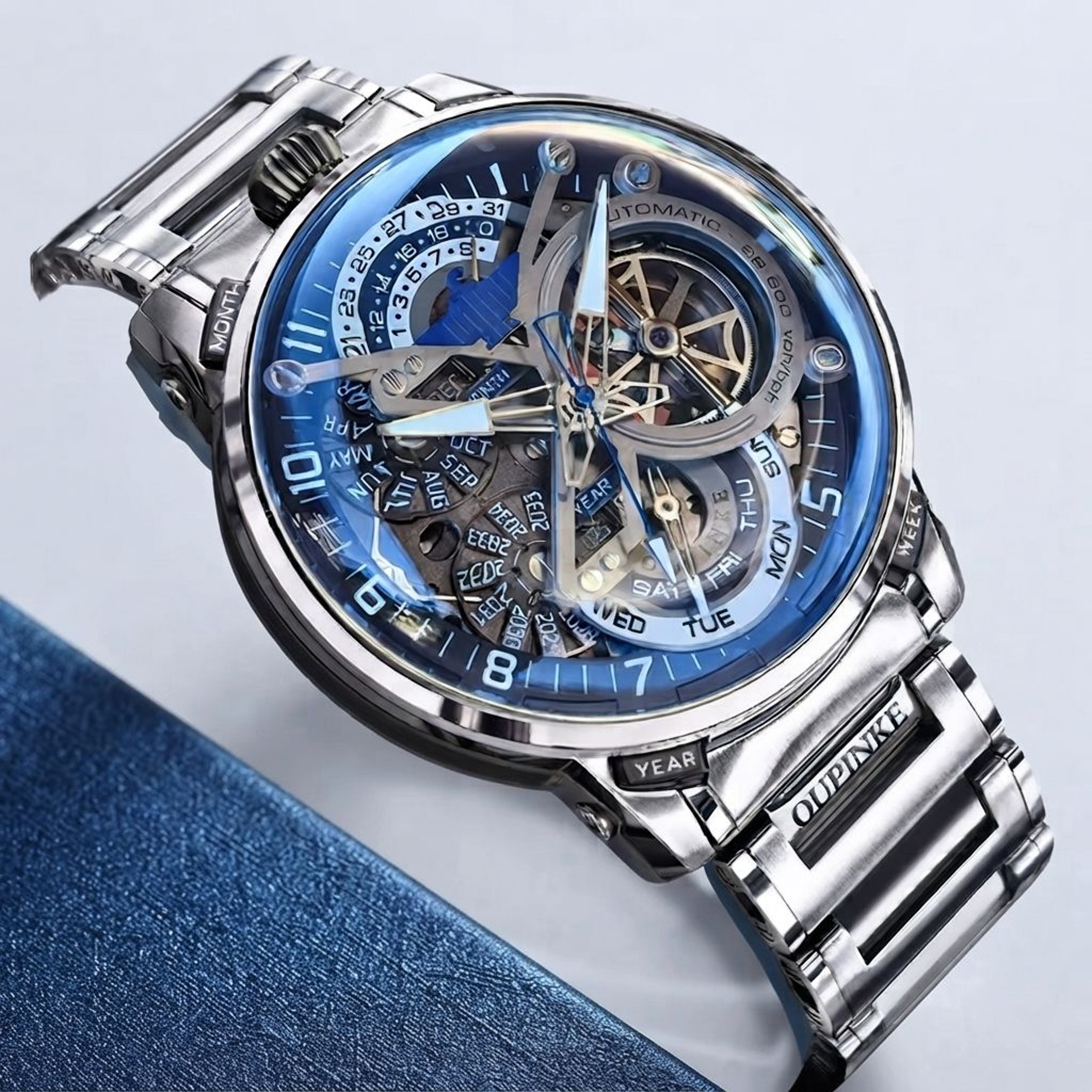 Luxury Hollow Automatic Mechanical Watch For Men Italian Design Limited Edition 0