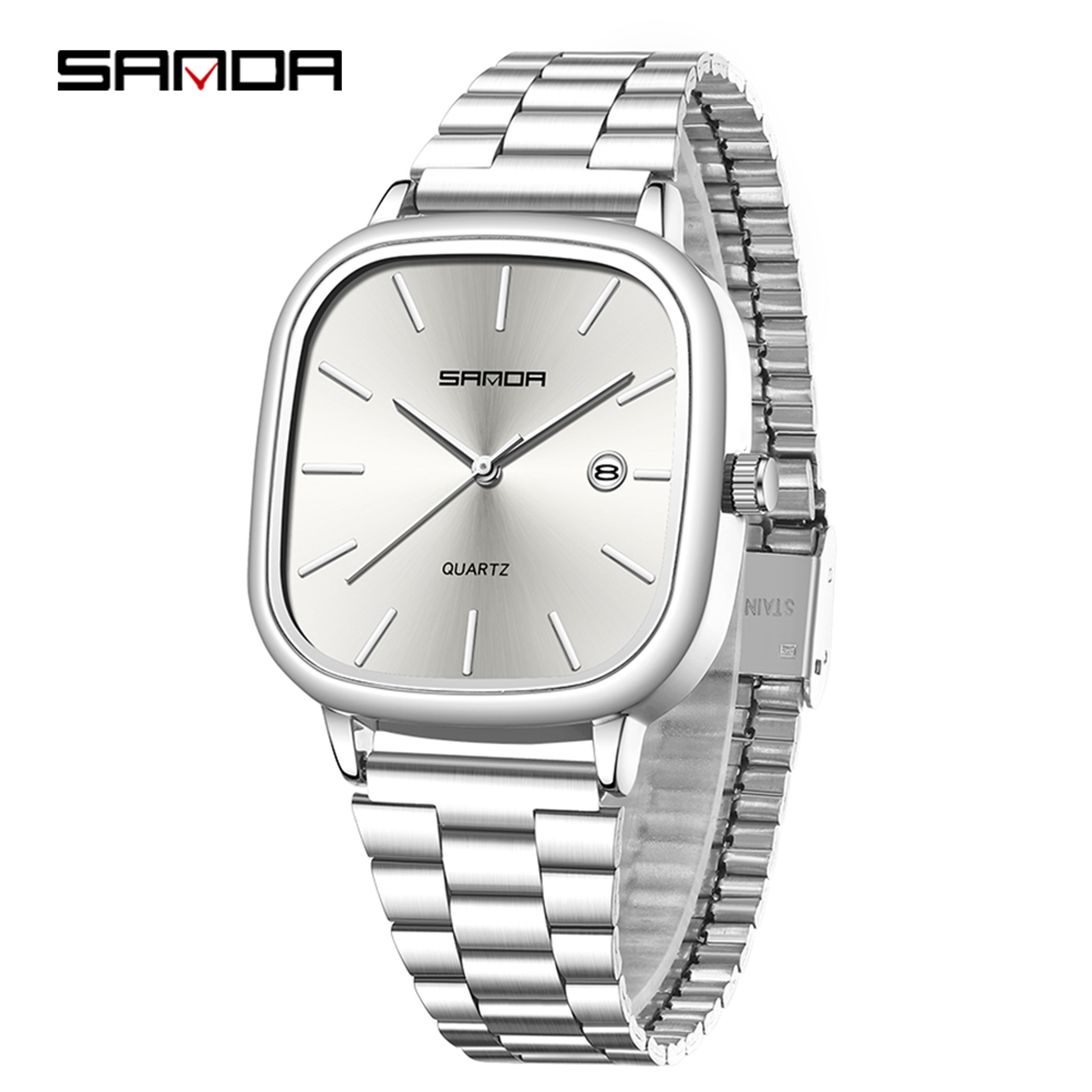 Couple Quartz Square Watches Waterproof Elegant Matching Gift Set 8
