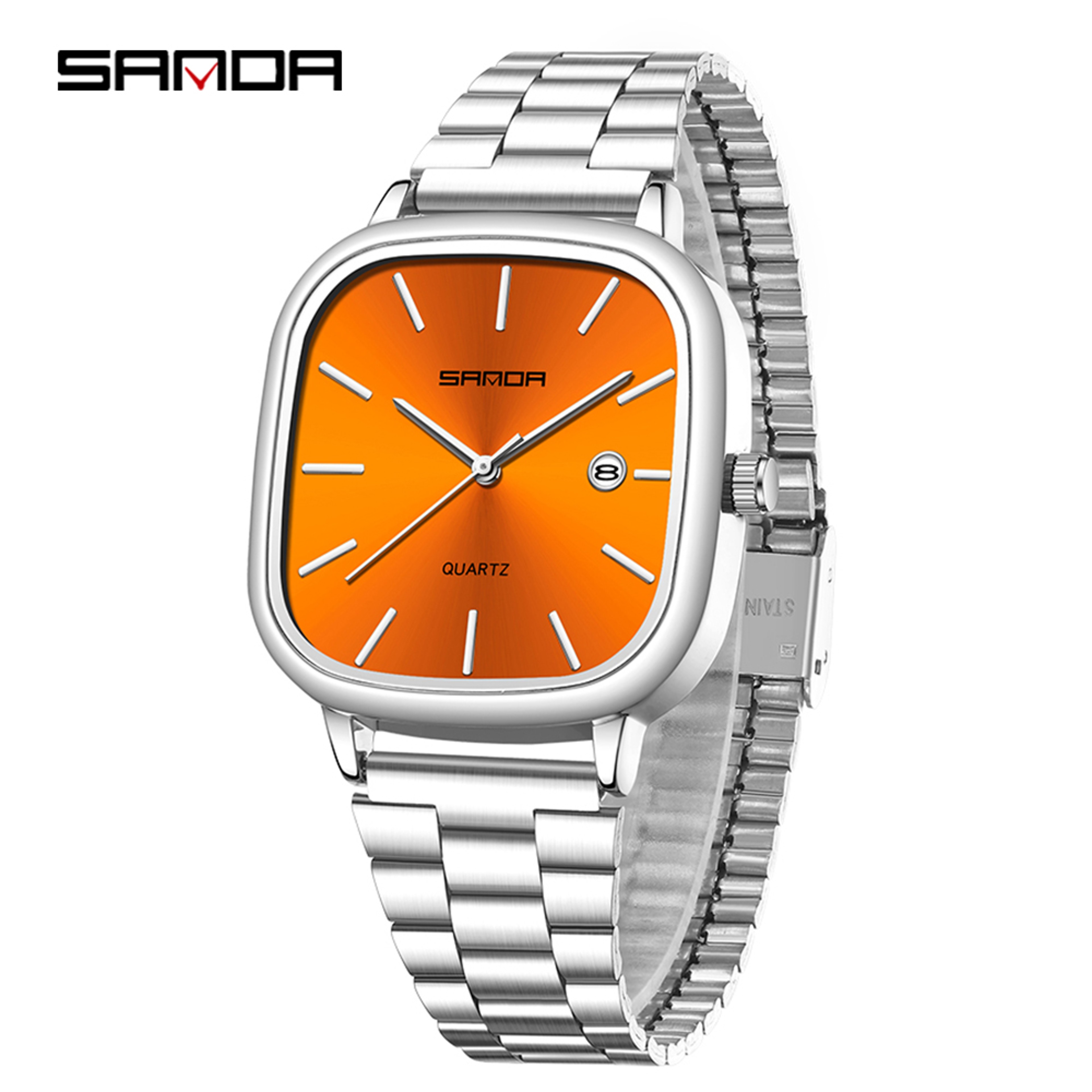 Couple Quartz Square Watches Waterproof Elegant Matching Gift Set 6