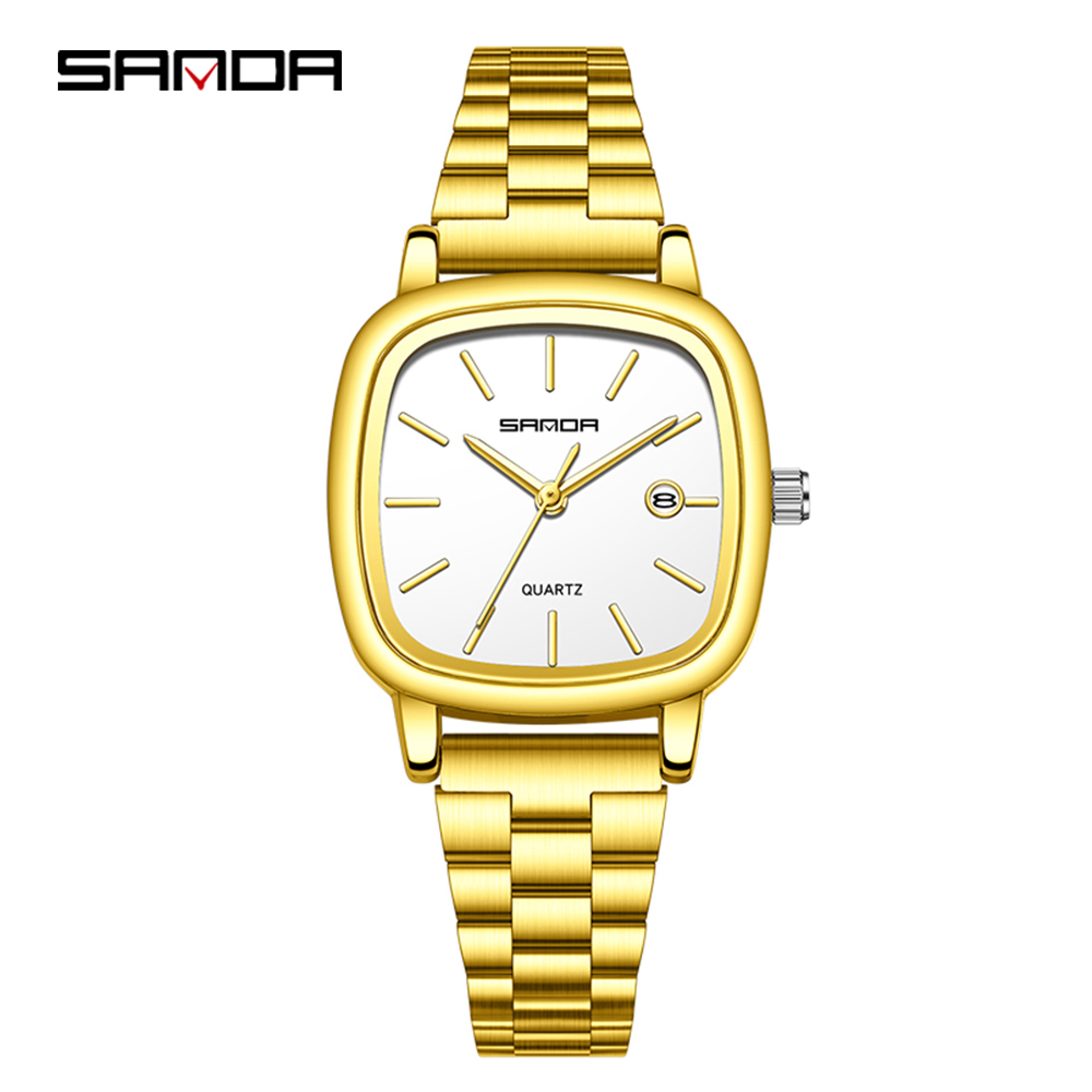 Couple Quartz Square Watches Waterproof Elegant Matching Gift Set 13