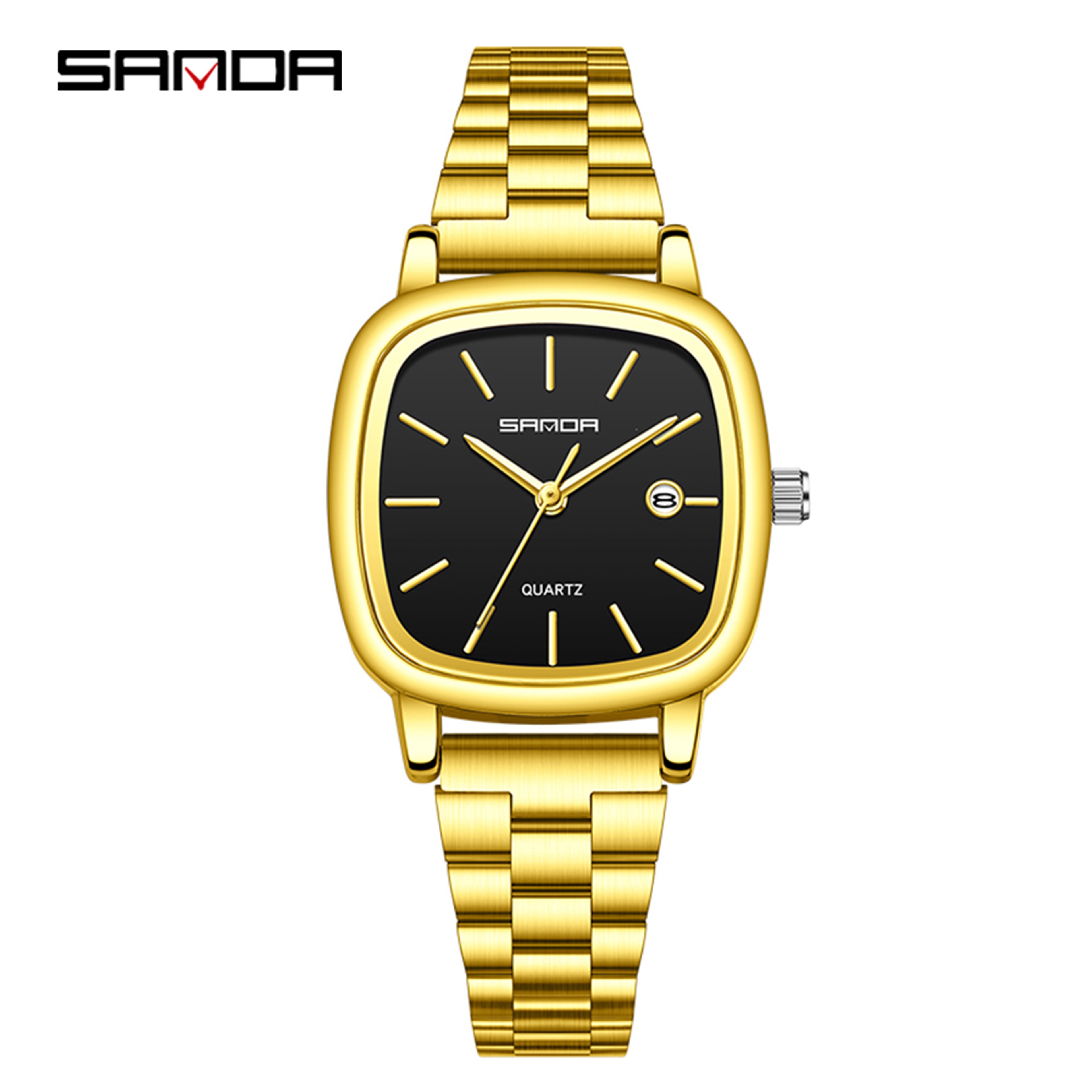 Couple Quartz Square Watches Waterproof Elegant Matching Gift Set 15