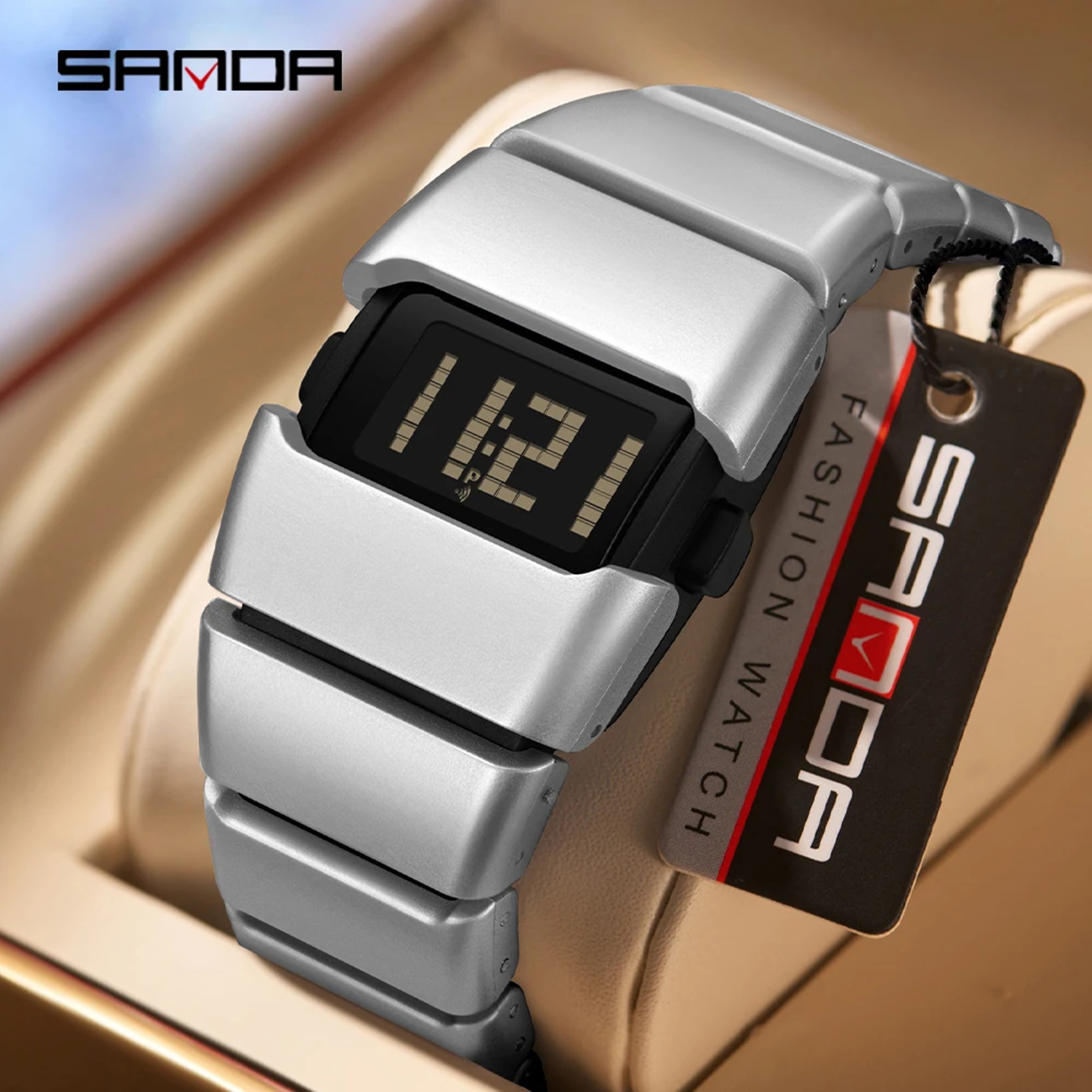 Retro Electronic Watch Waterproof Digital Watch With Night Light Alarm Stopwatch 1