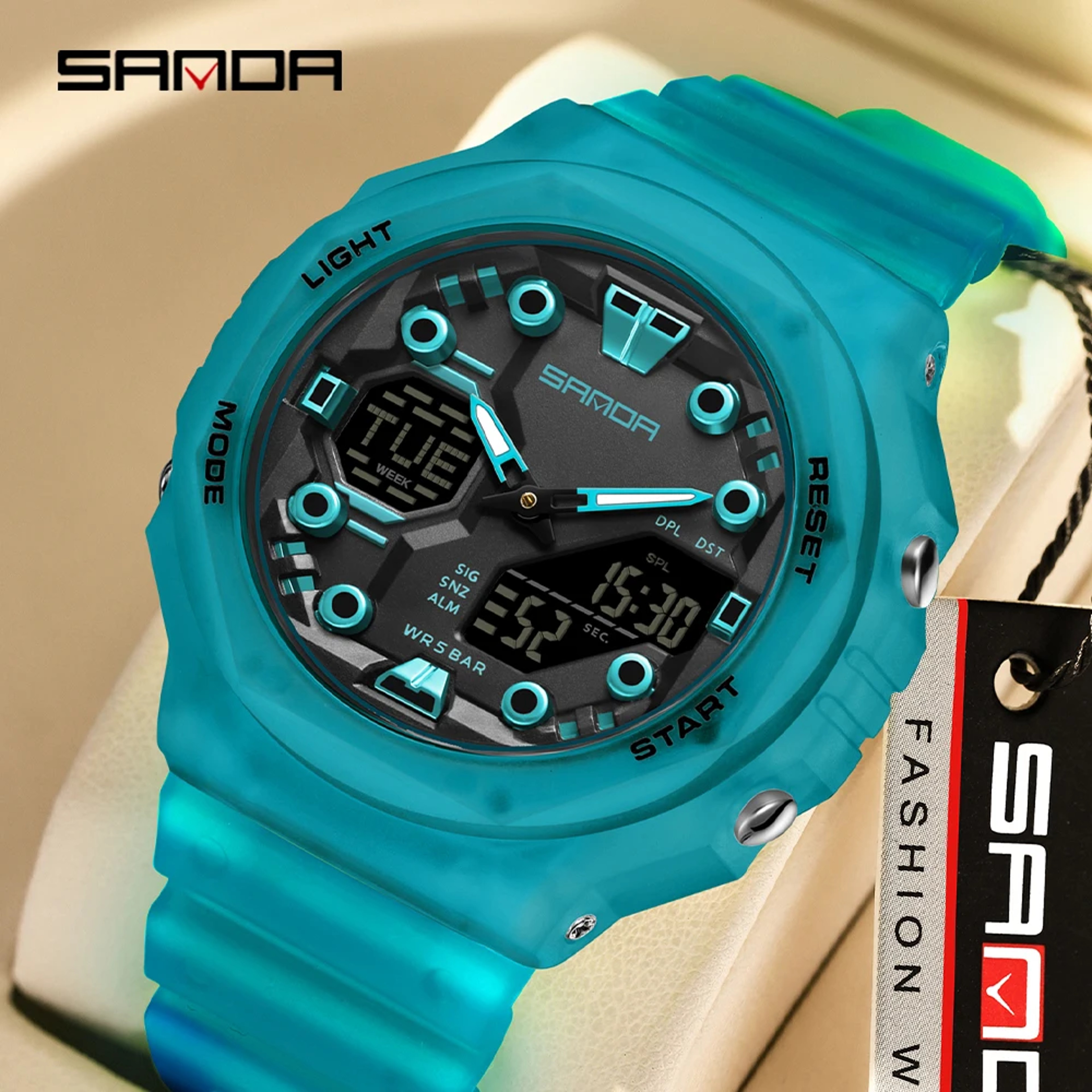 Electronic Digital Watch With Night Light Alarm Waterproof Student Sports Watch 2