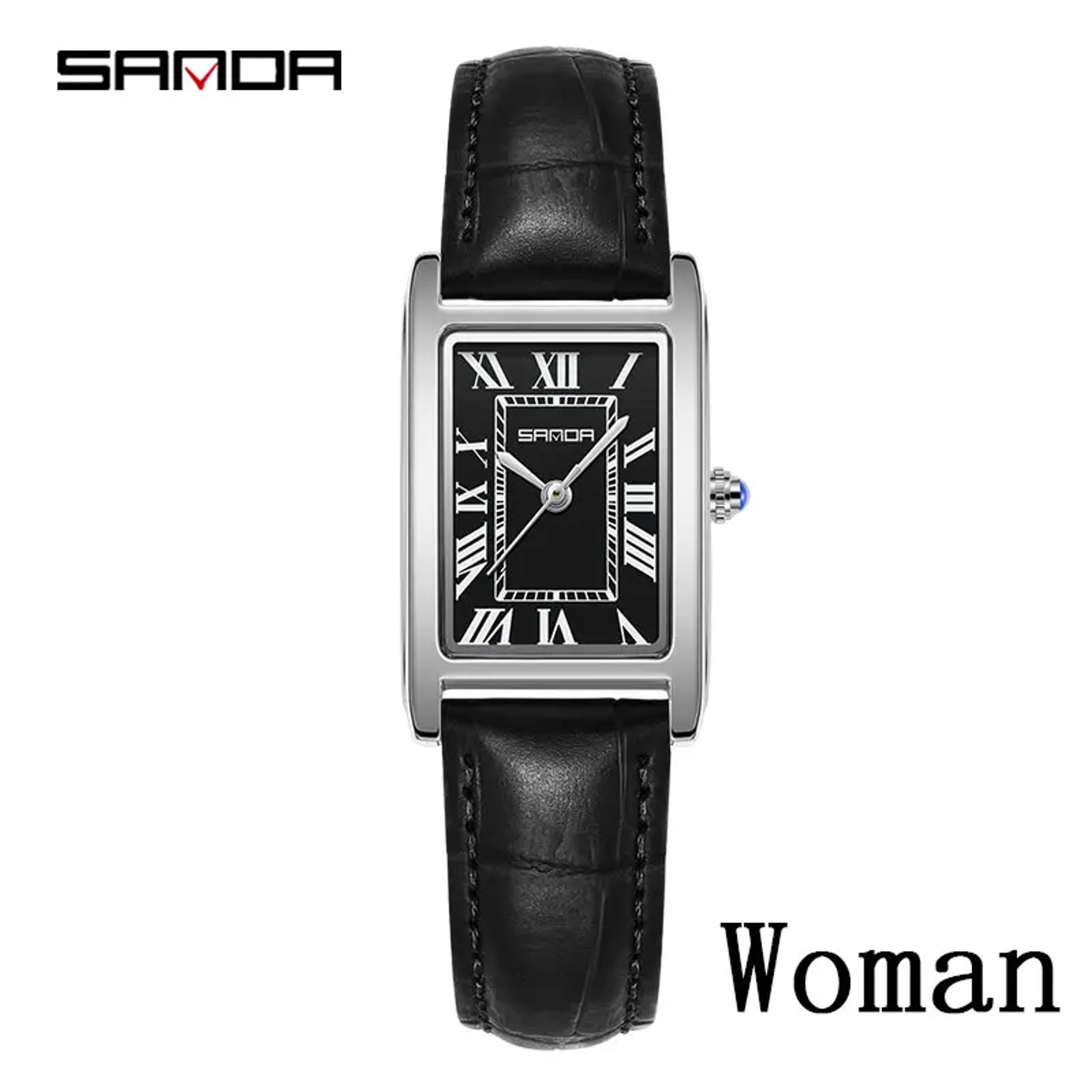 Luxury Tank Couple Watch Set With Leather Strap Square Dial Quartz Watches – view 14