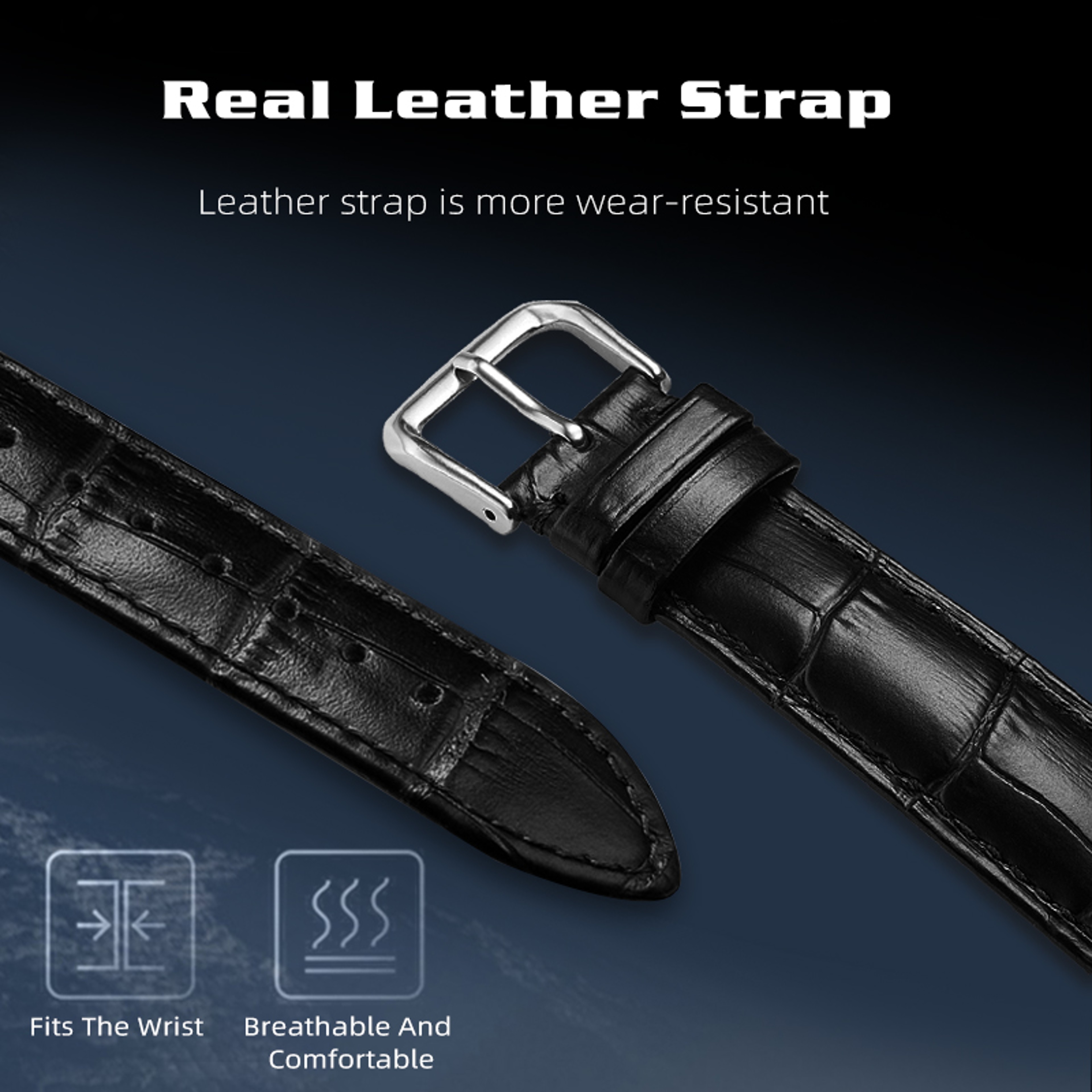 Solar Powered Pilot Watch With Leather Strap 4