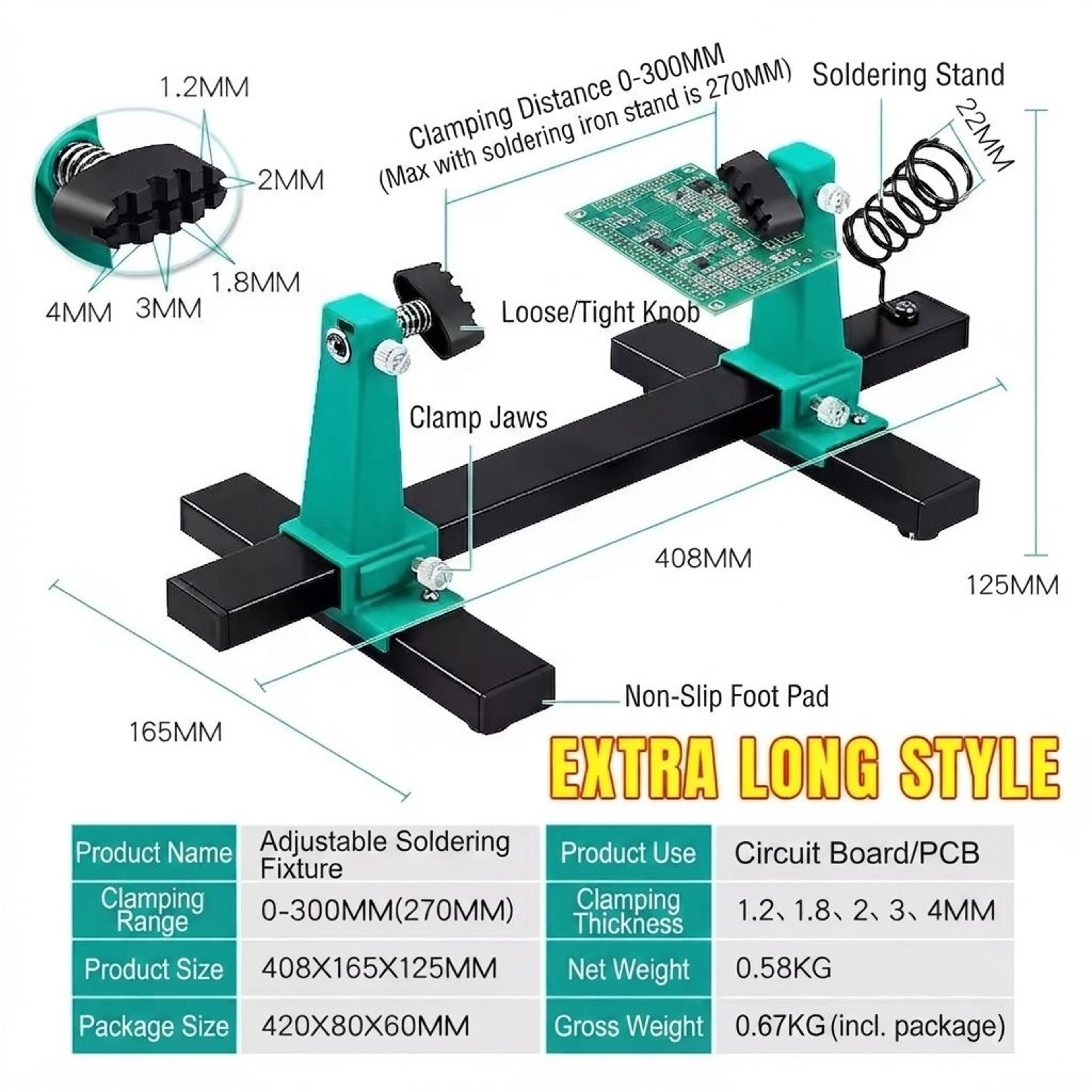 Adjustable PCB Holder With Rotation Soldering Jig Clamp For Circuit Board Repair 5