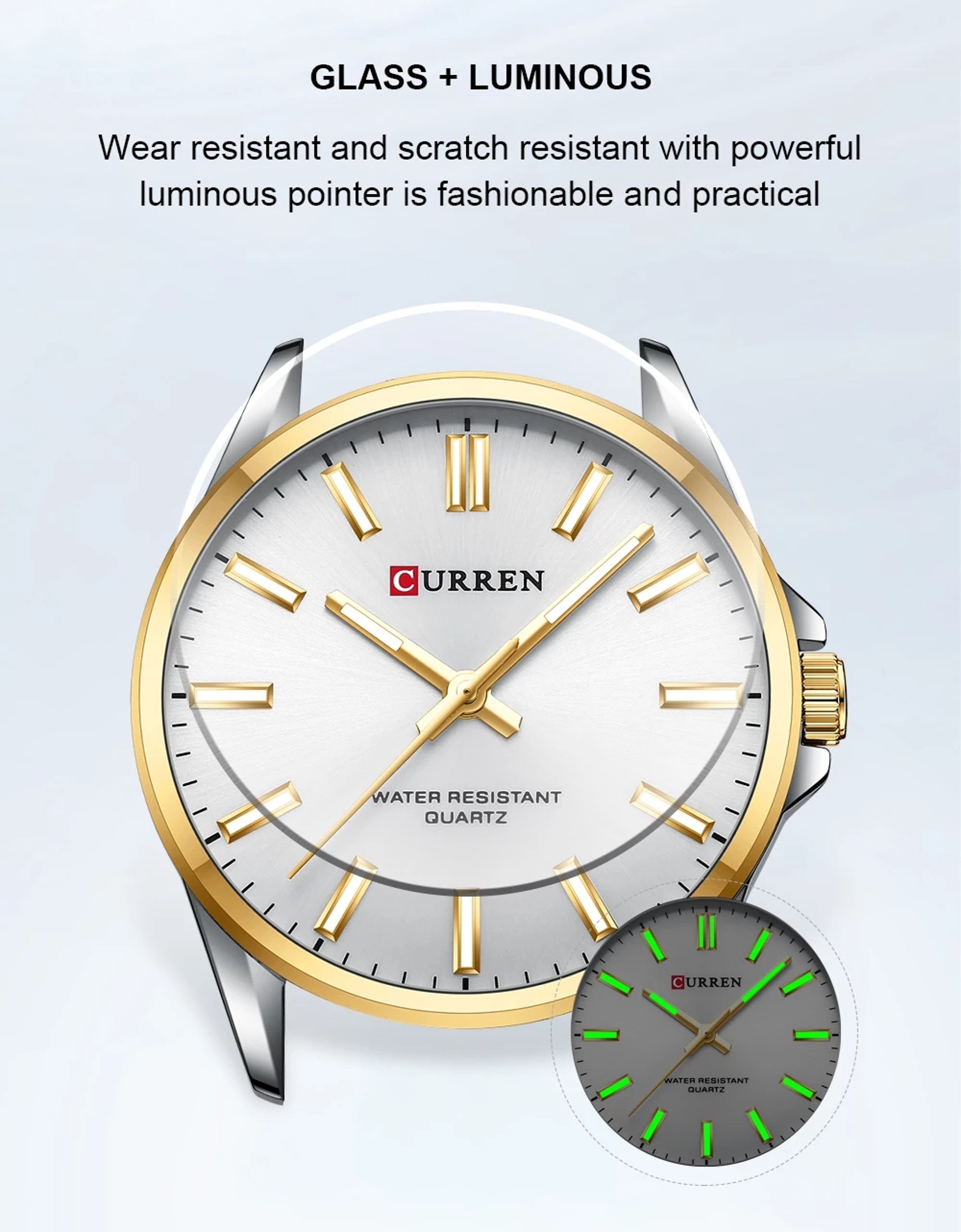 Lovers Waterproof Quartz Wristwatches Classic Stainless Steel Couple Watches With Luminous Hands 5