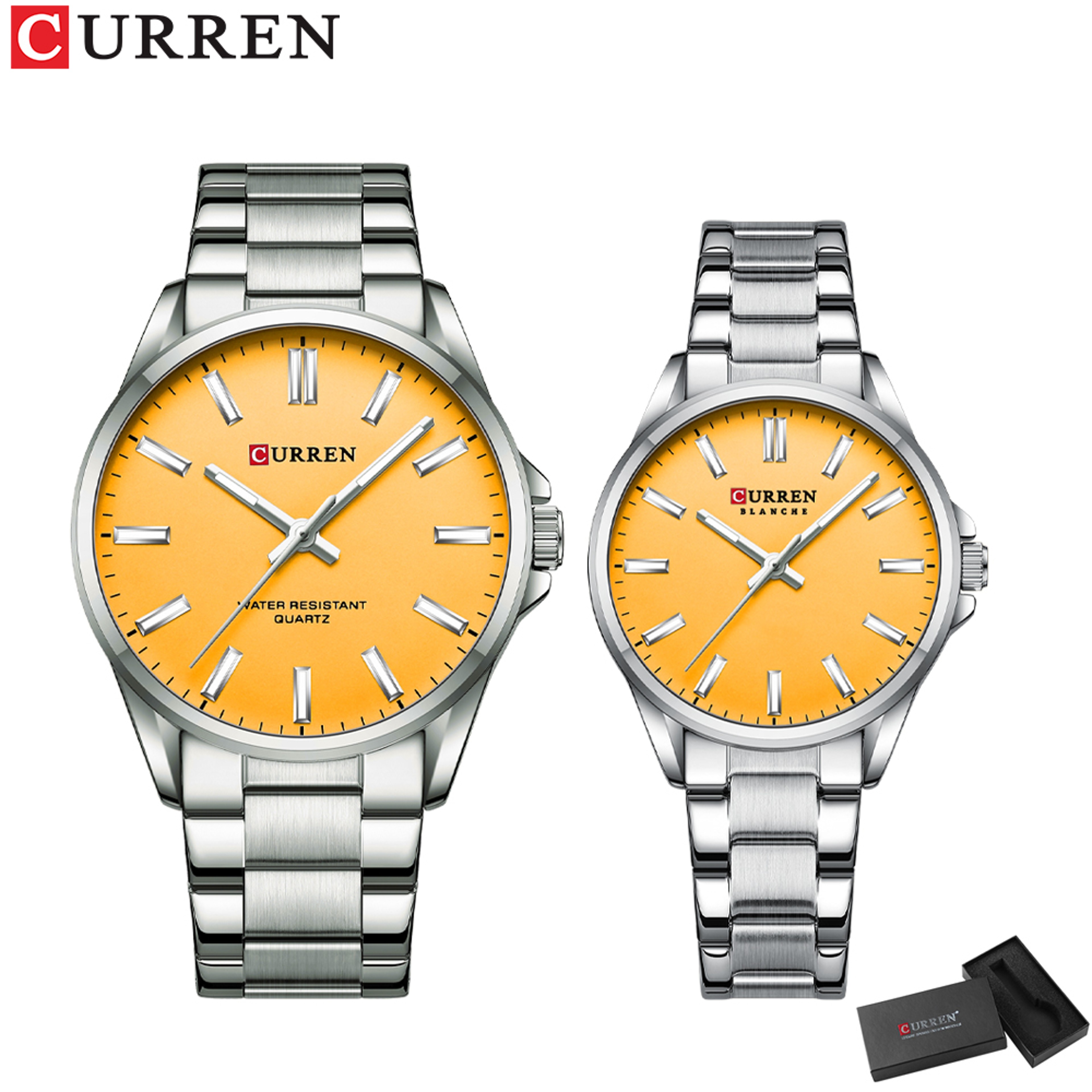 Lovers Waterproof Quartz Wristwatches Classic Stainless Steel Couple Watches With Luminous Hands 8