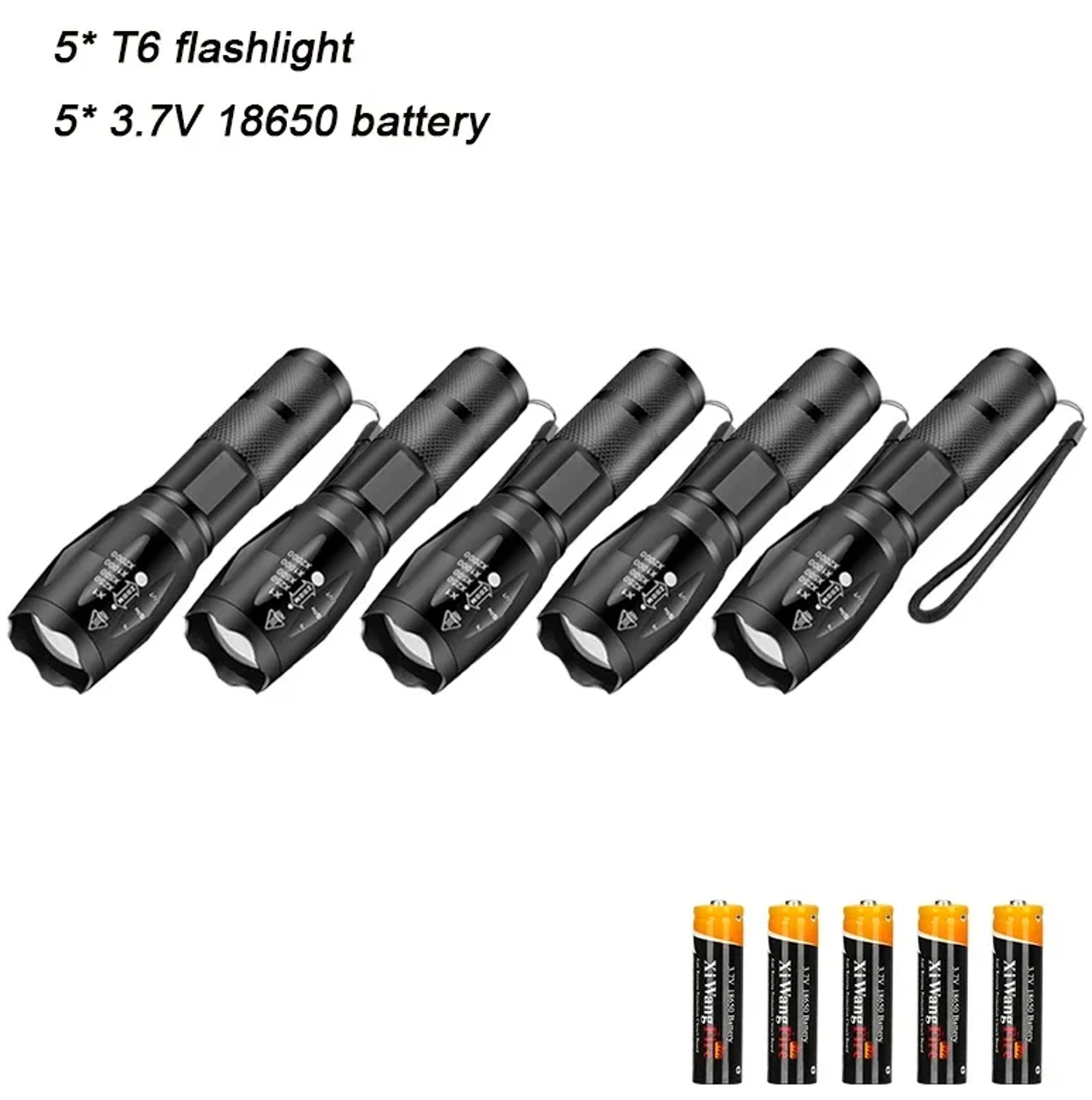 High Power LED Flashlight Rechargeable Camping Torch With Zoom And Waterproof Design 9