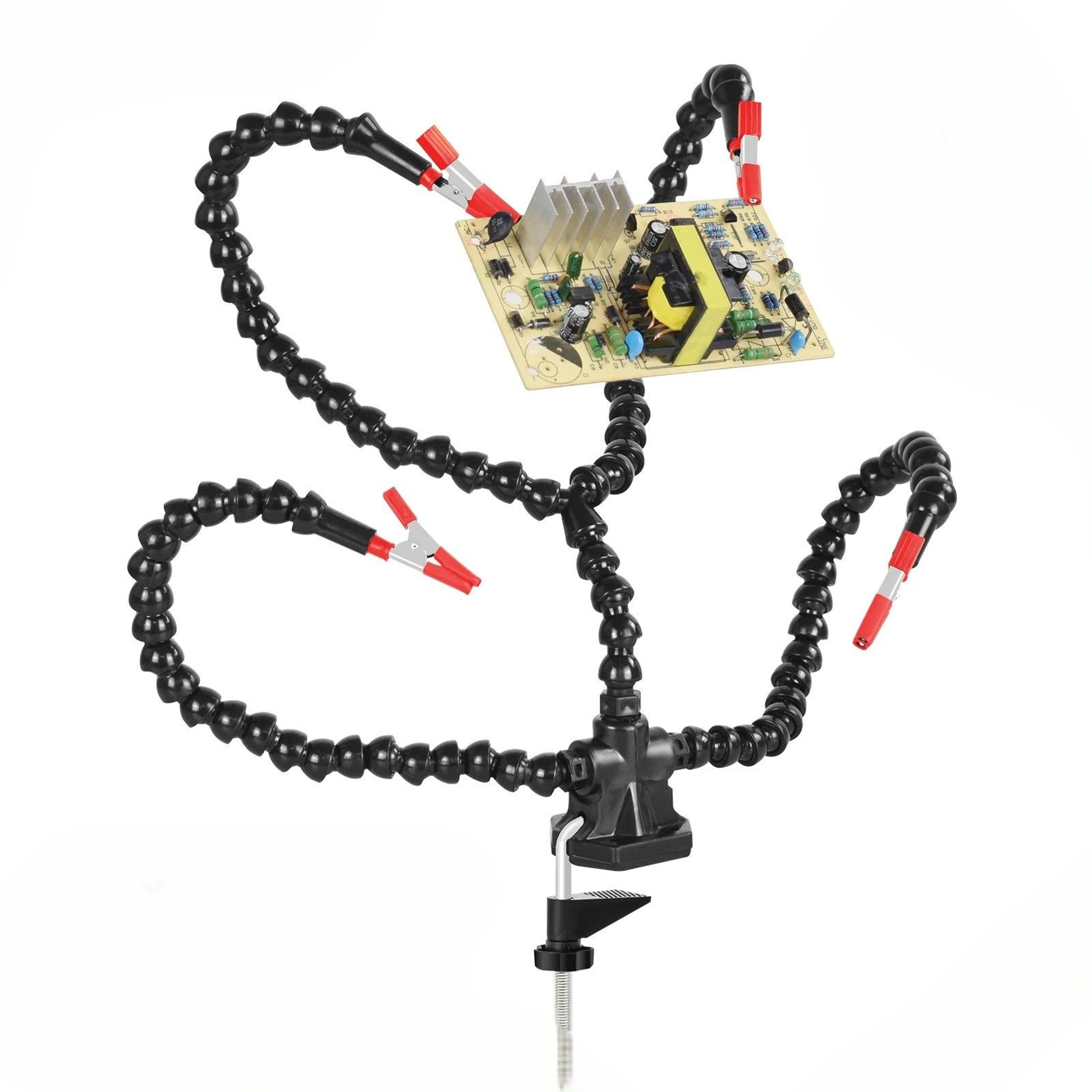 Adjustable Helping Hand Soldering Station With Flexible Arms PCB Holder 0
