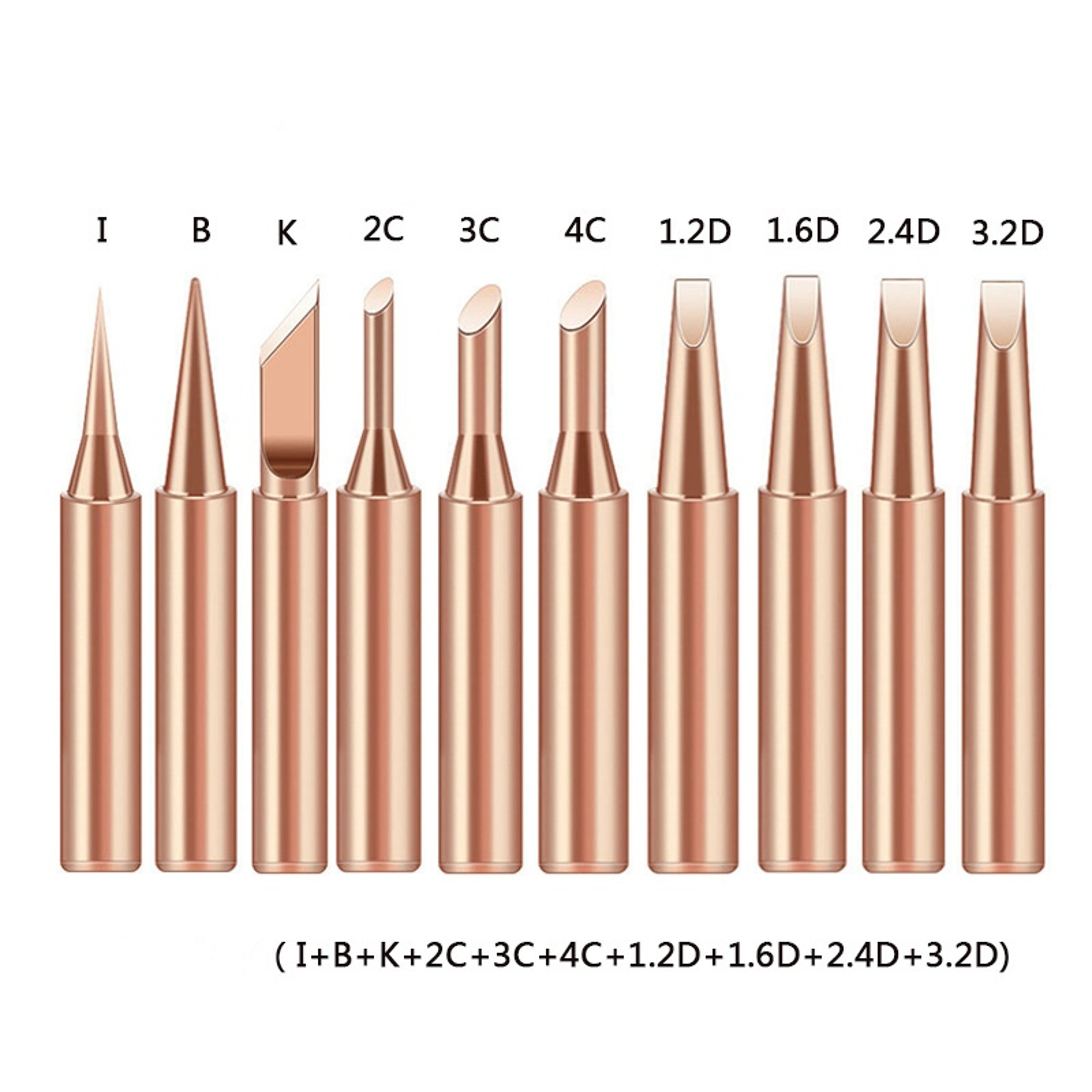 Pure Copper Soldering Iron Tips Set for Welding Repair Tools – view 9