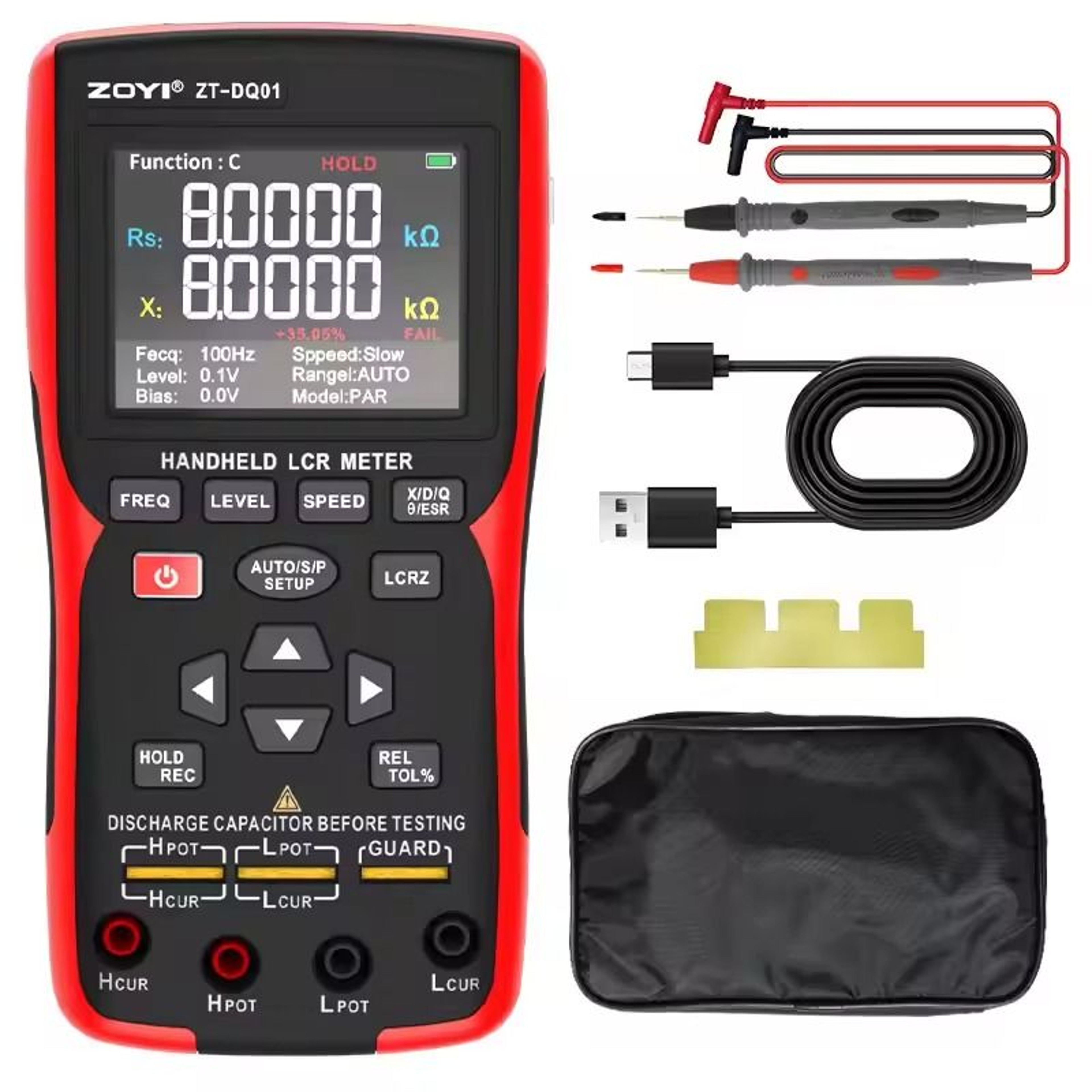 High Precision Digital LCR Meter Count Component Tester 0