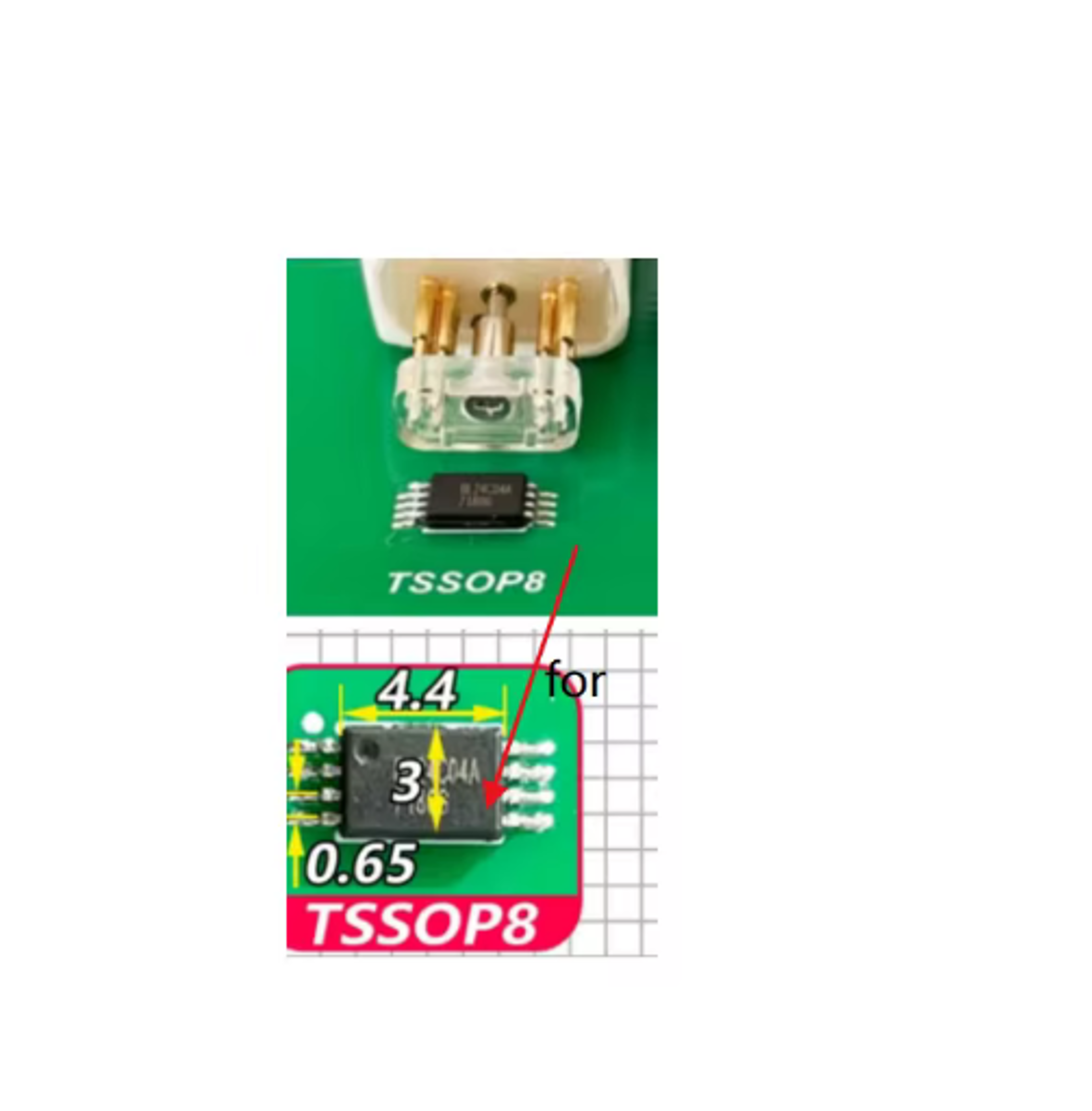 Programming Probe PCB Chip Test Fixture Cable 7