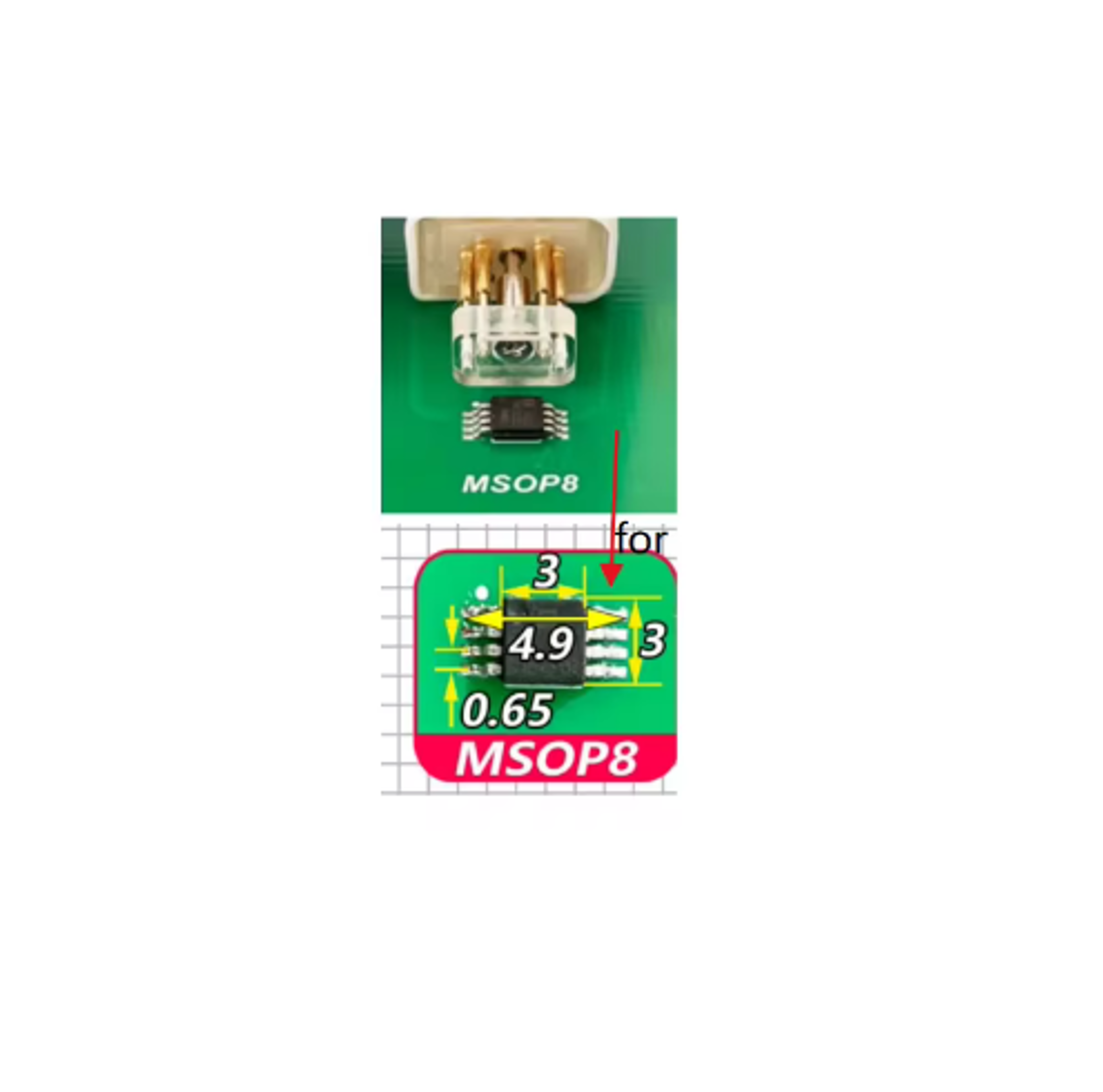 Programming Probe PCB Chip Test Fixture Cable 8