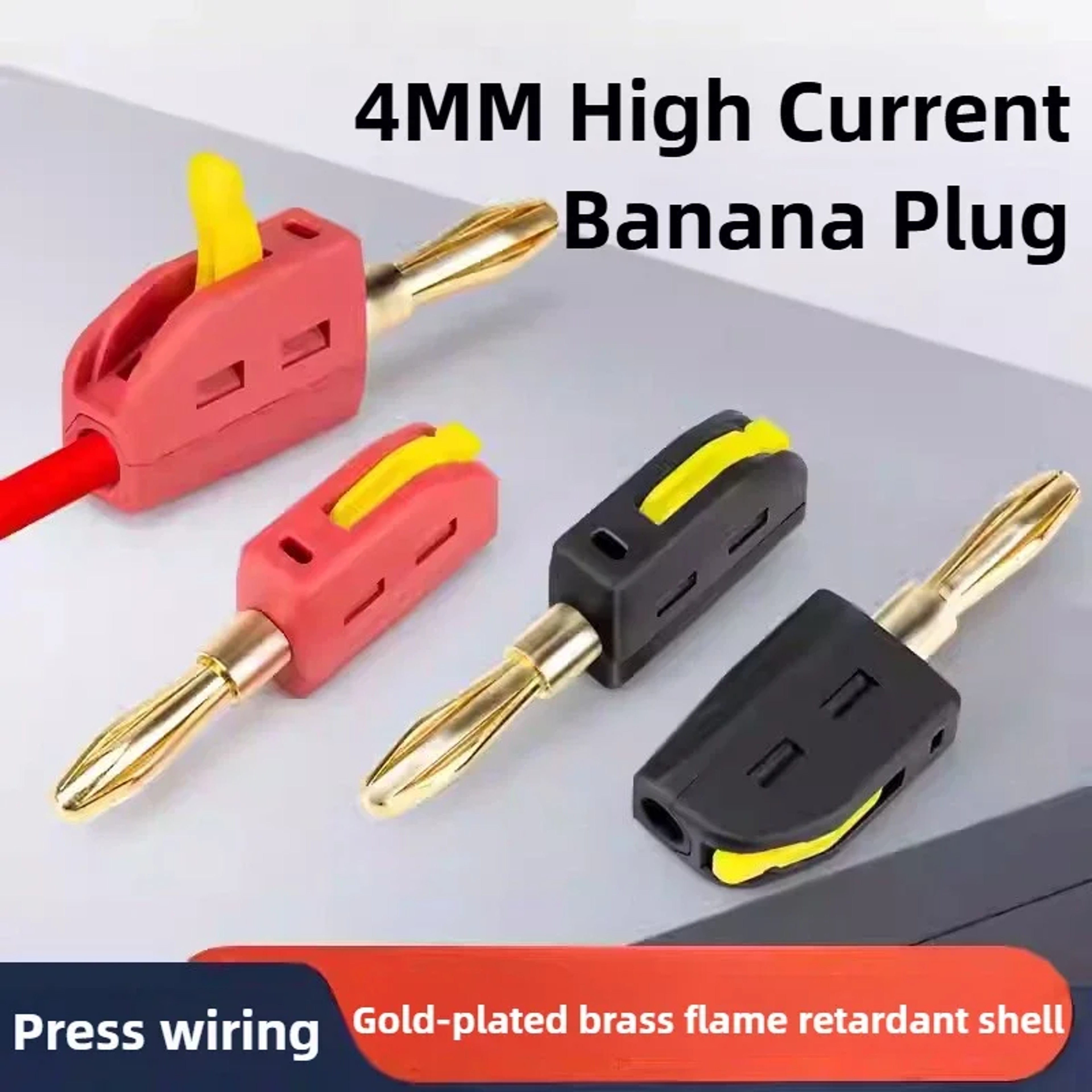 Banana Plug Connectors Gold Plated Quick Connect Test Plugs 1