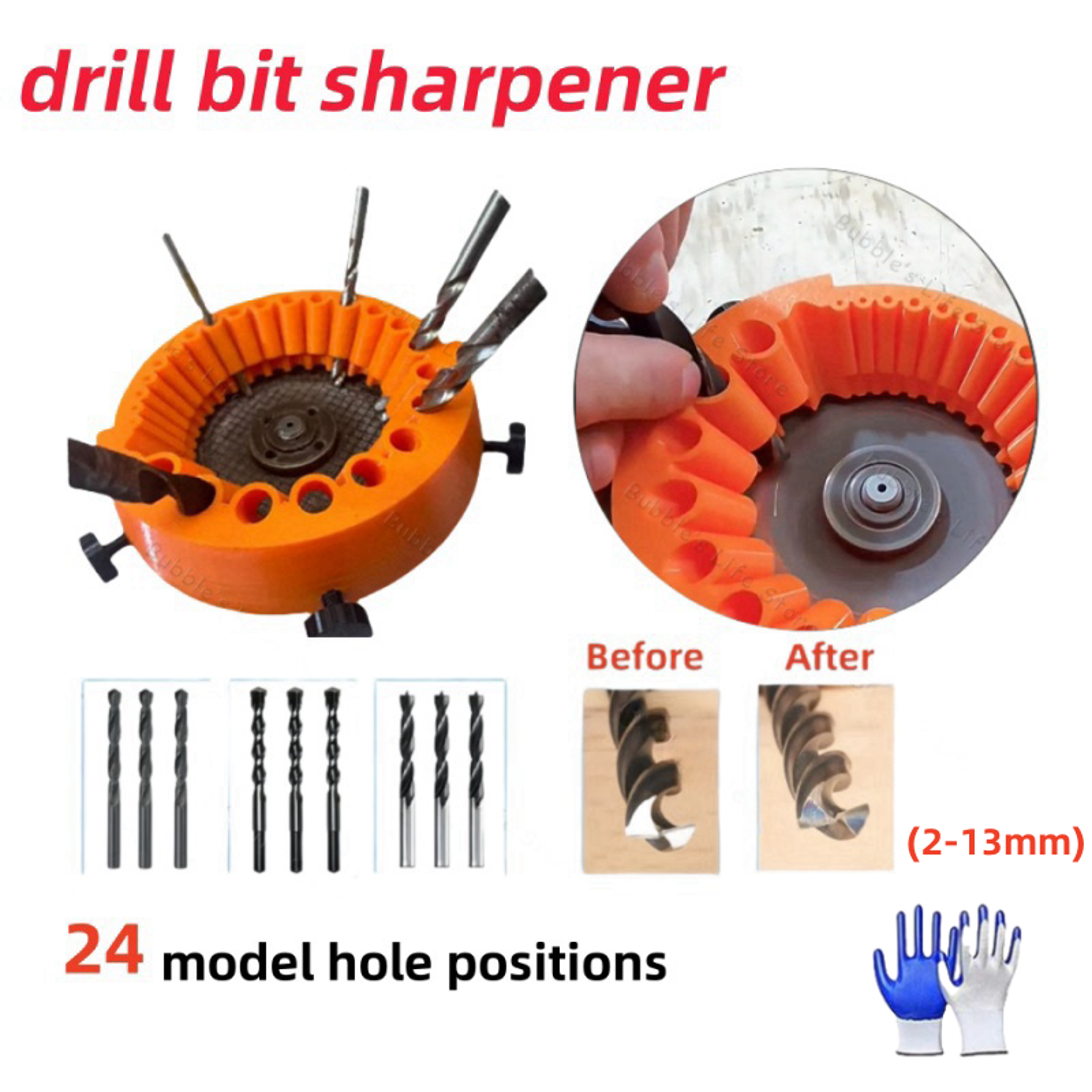 Degree Drill Bit Sharpener Angle Grinder Attachment For Bits 8