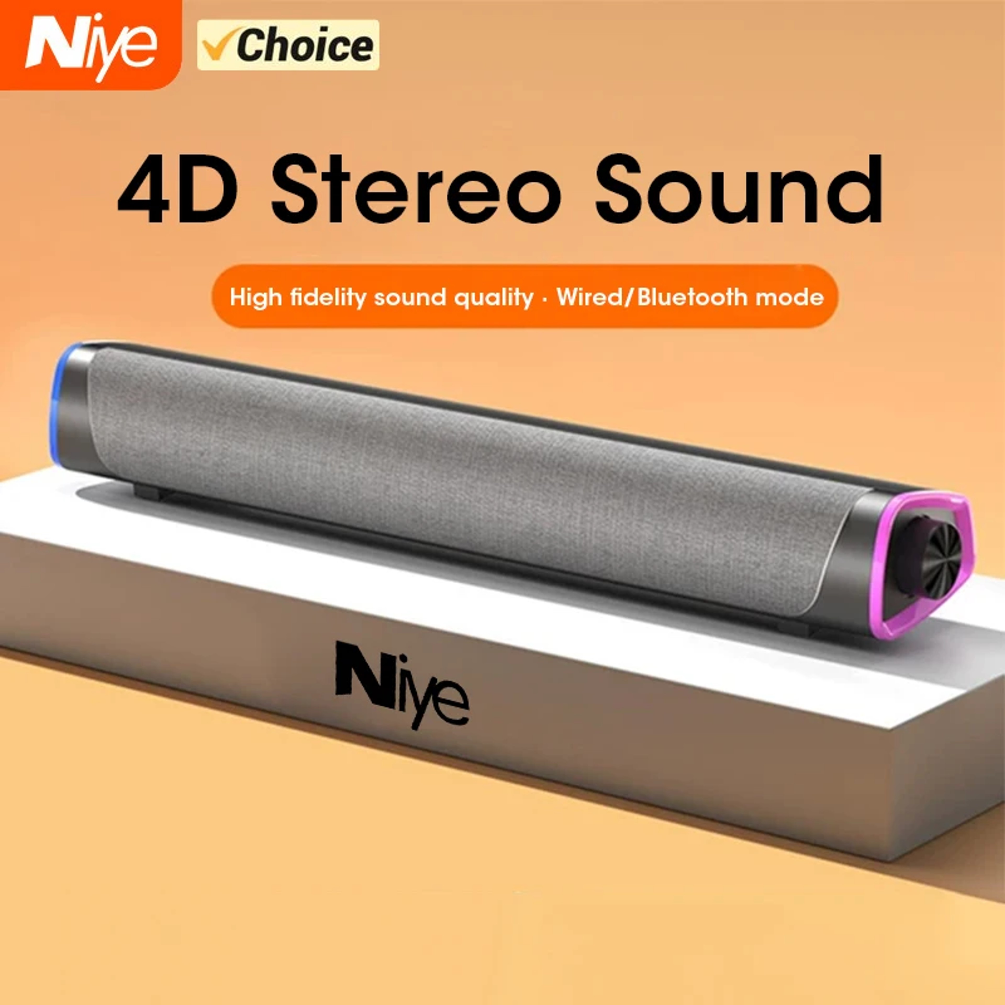 Bluetooth Computer Soundbar With Stereo Surround Sound And Connectivity 1
