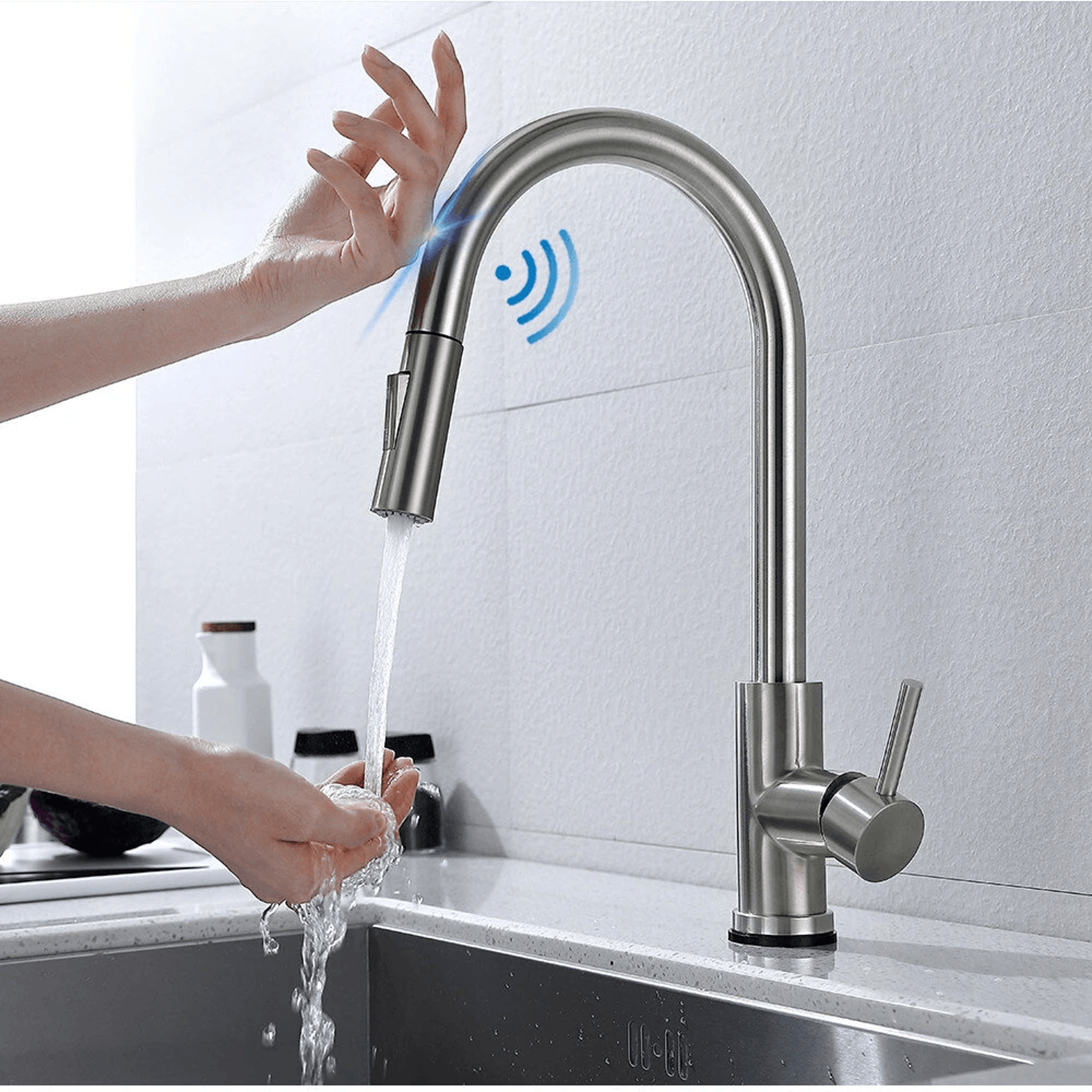 Smart Touch Kitchen Faucet With Pull Down Sprayer And Degree Rotation 0