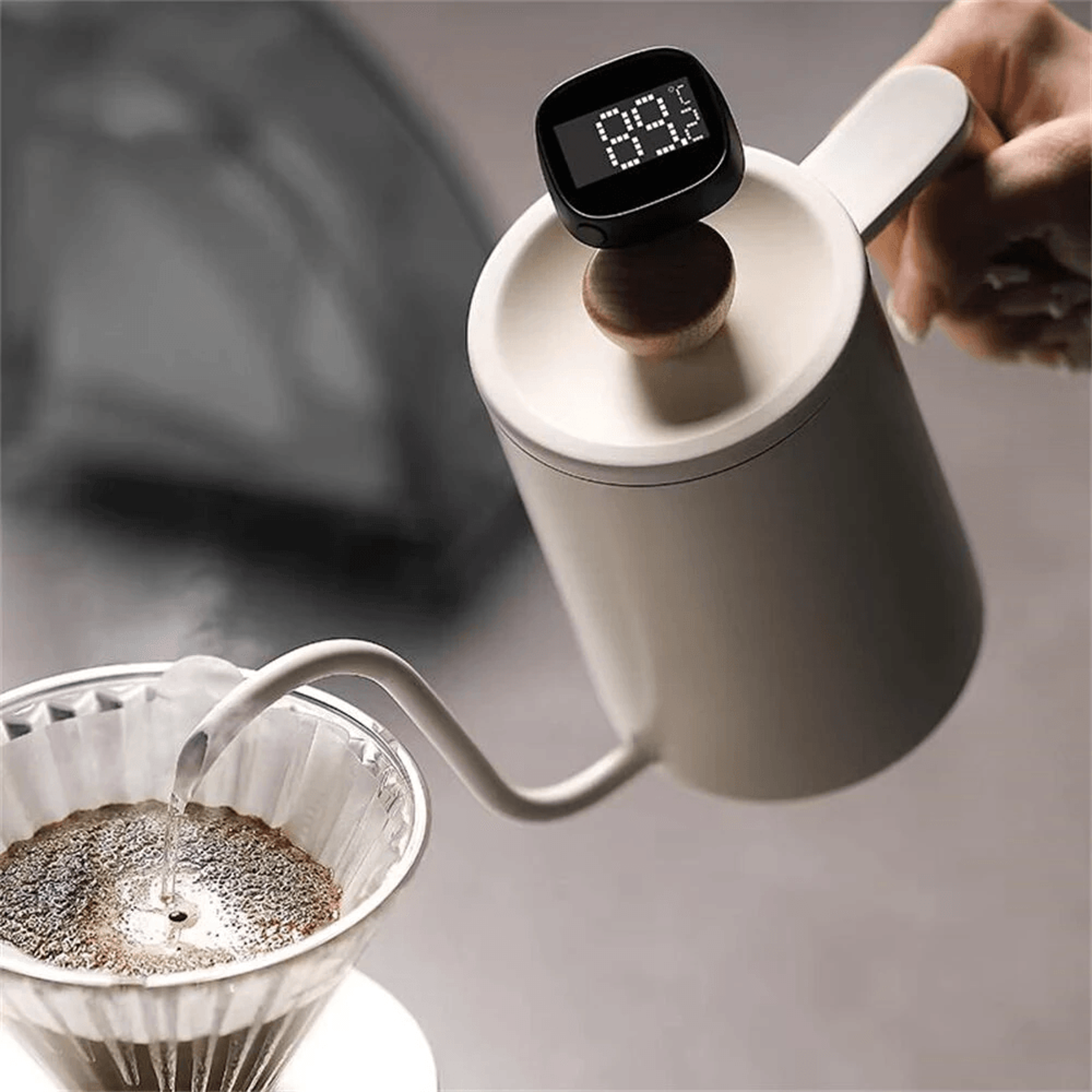 Instant Read Digital Coffee Thermometer With Stainless Steel Probe And LCD Display 5