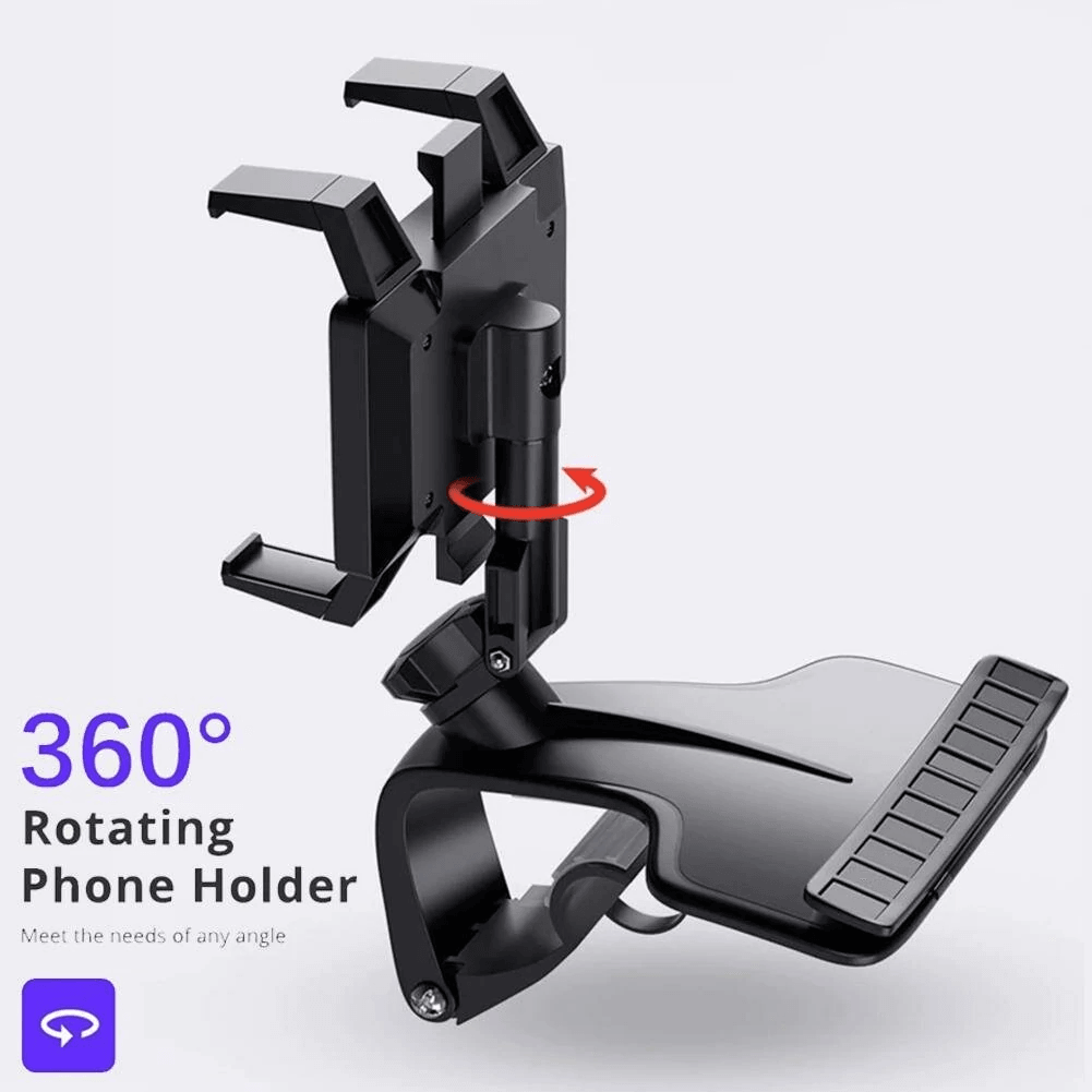Rotating Car Dashboard Phone Holder With Parking Number Display And Navigation Stand 6