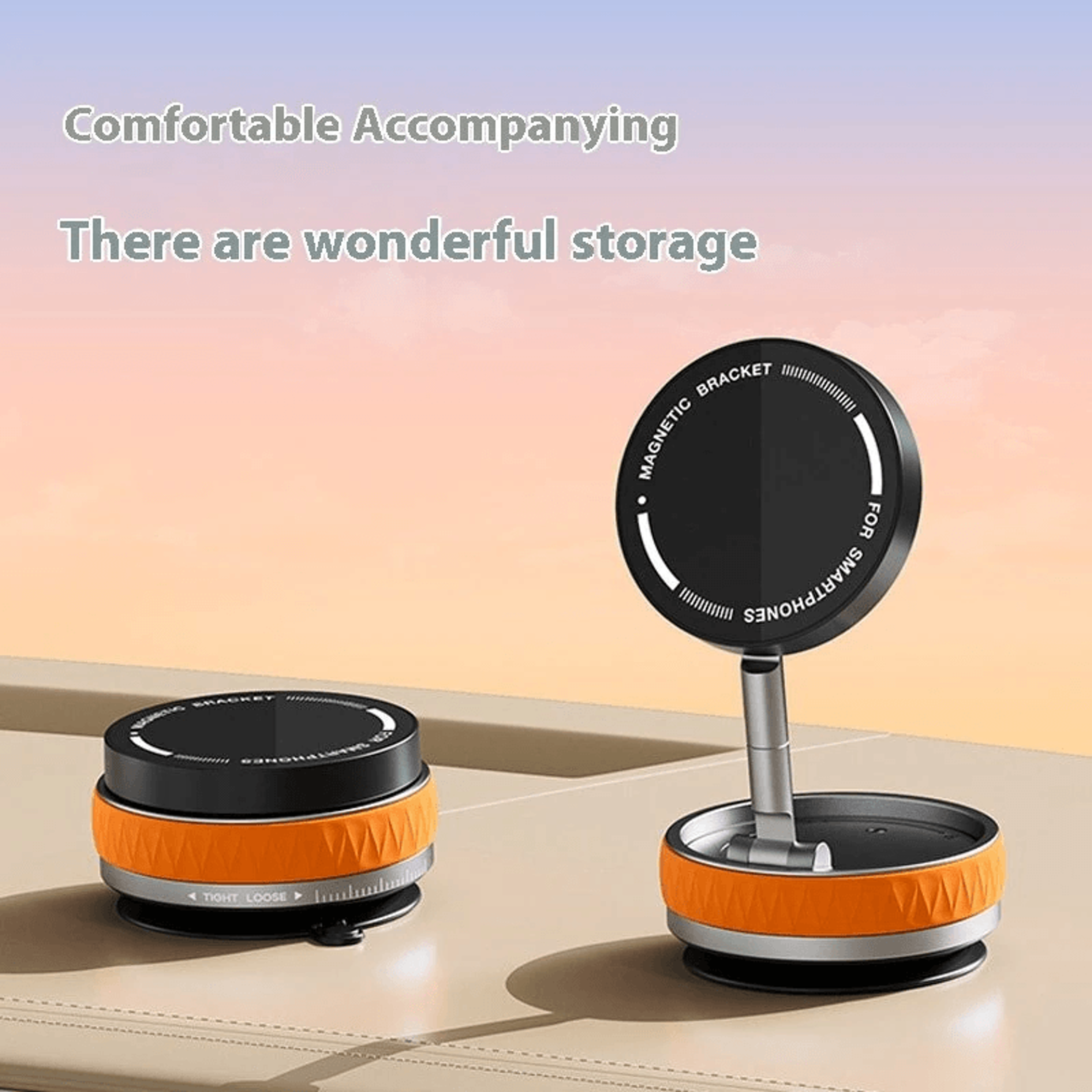 Adjustable Magnetic Car Phone Holder With Vacuum Suction Cup 4