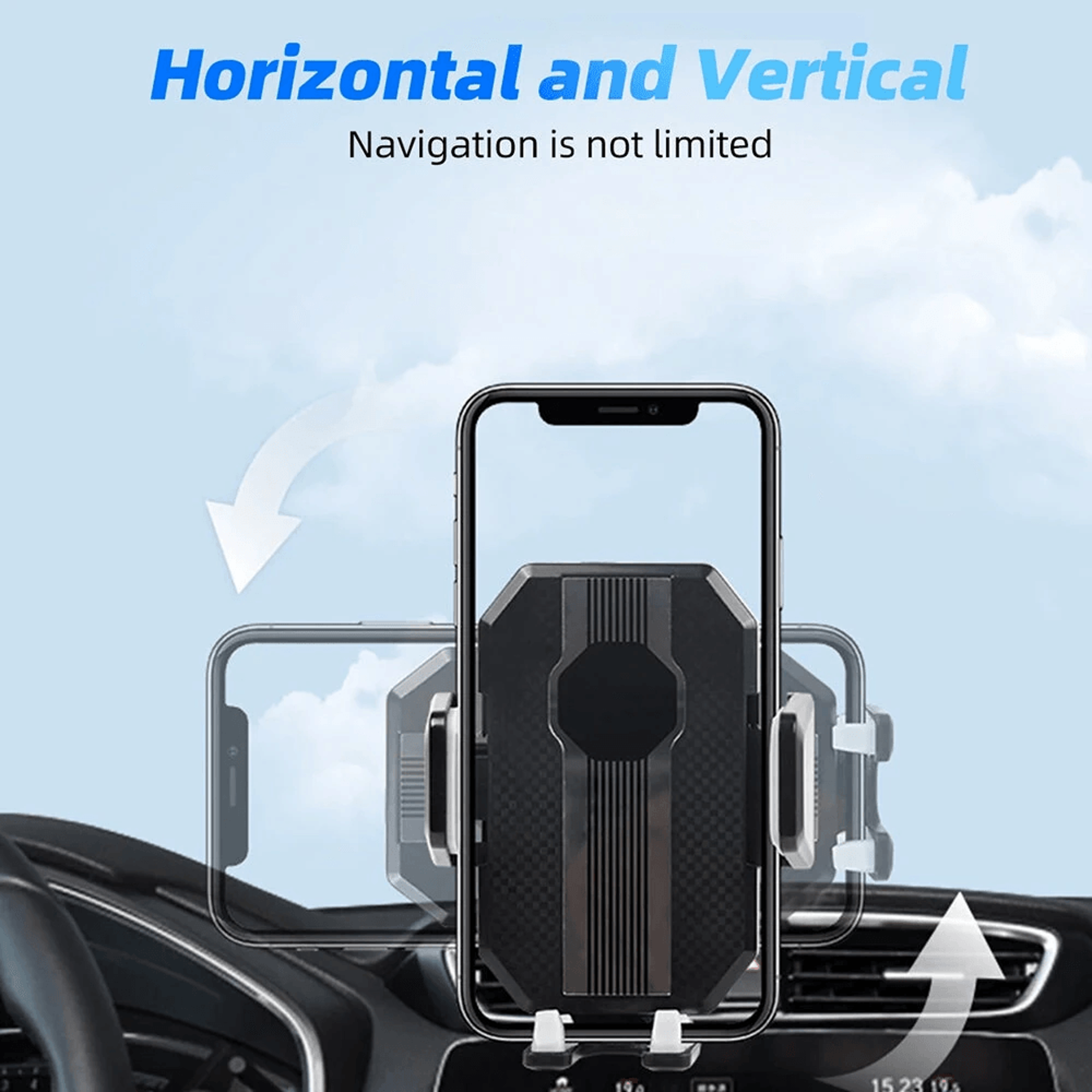 Rotating Car Phone Holder With Shockproof Suction Cup Mount 8