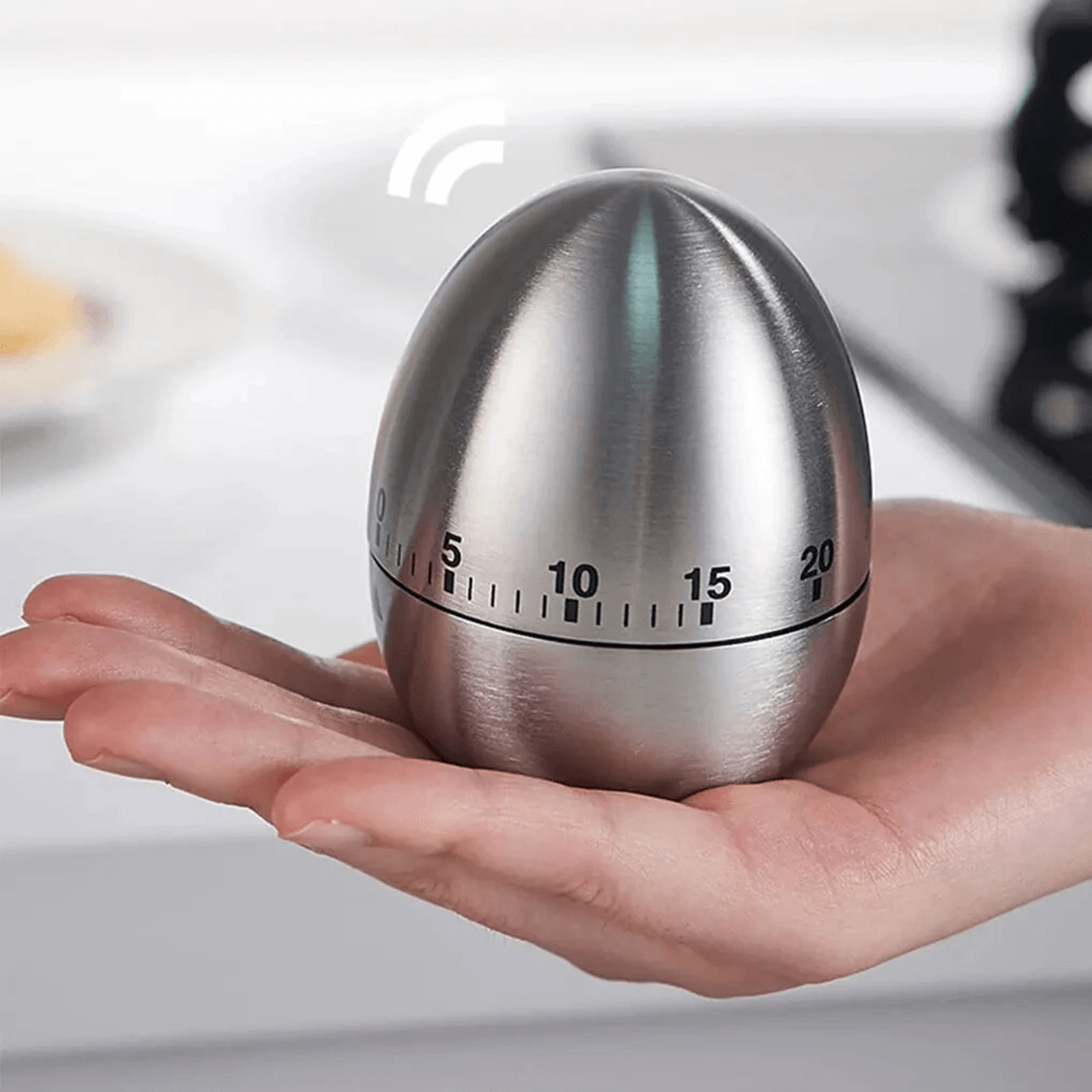 Mechanical Kitchen Timer Stainless Steel Egg Timer With Loud Alarm 5
