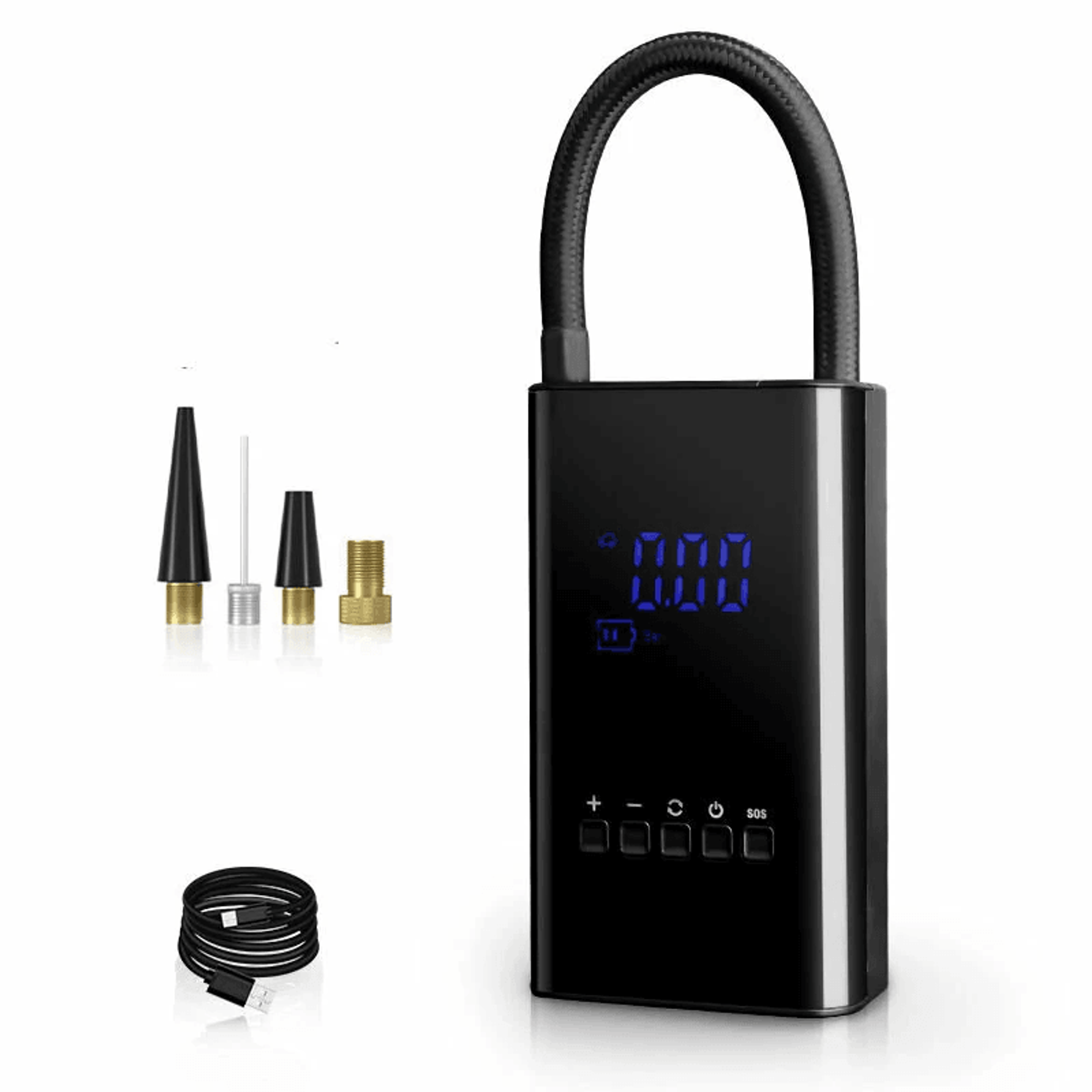 Portable Cordless Tire Inflator With Digital Display And Rechargeable Air Compressor 3