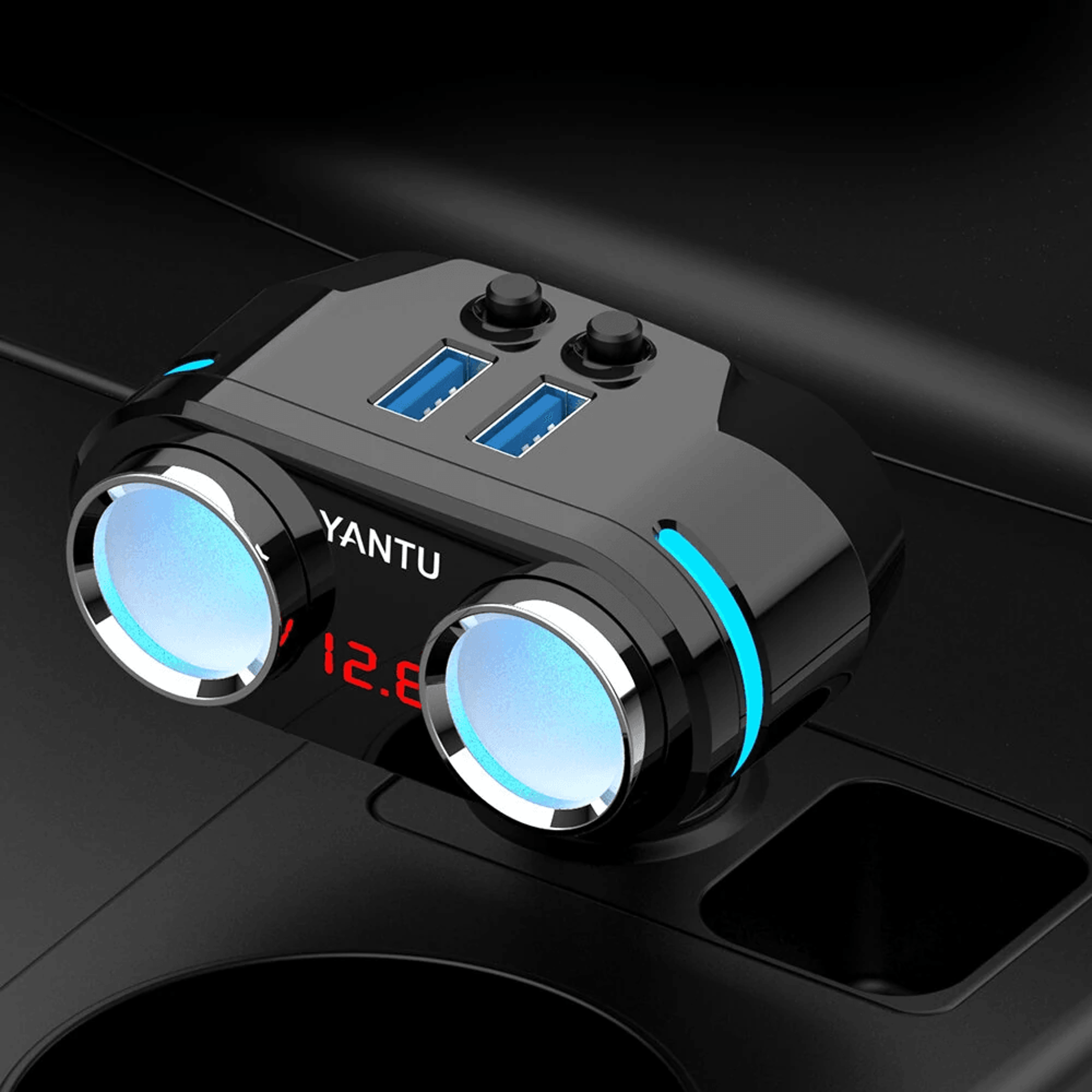 Dual USB Car Charger Socket Fast Charging Power Adapter 2