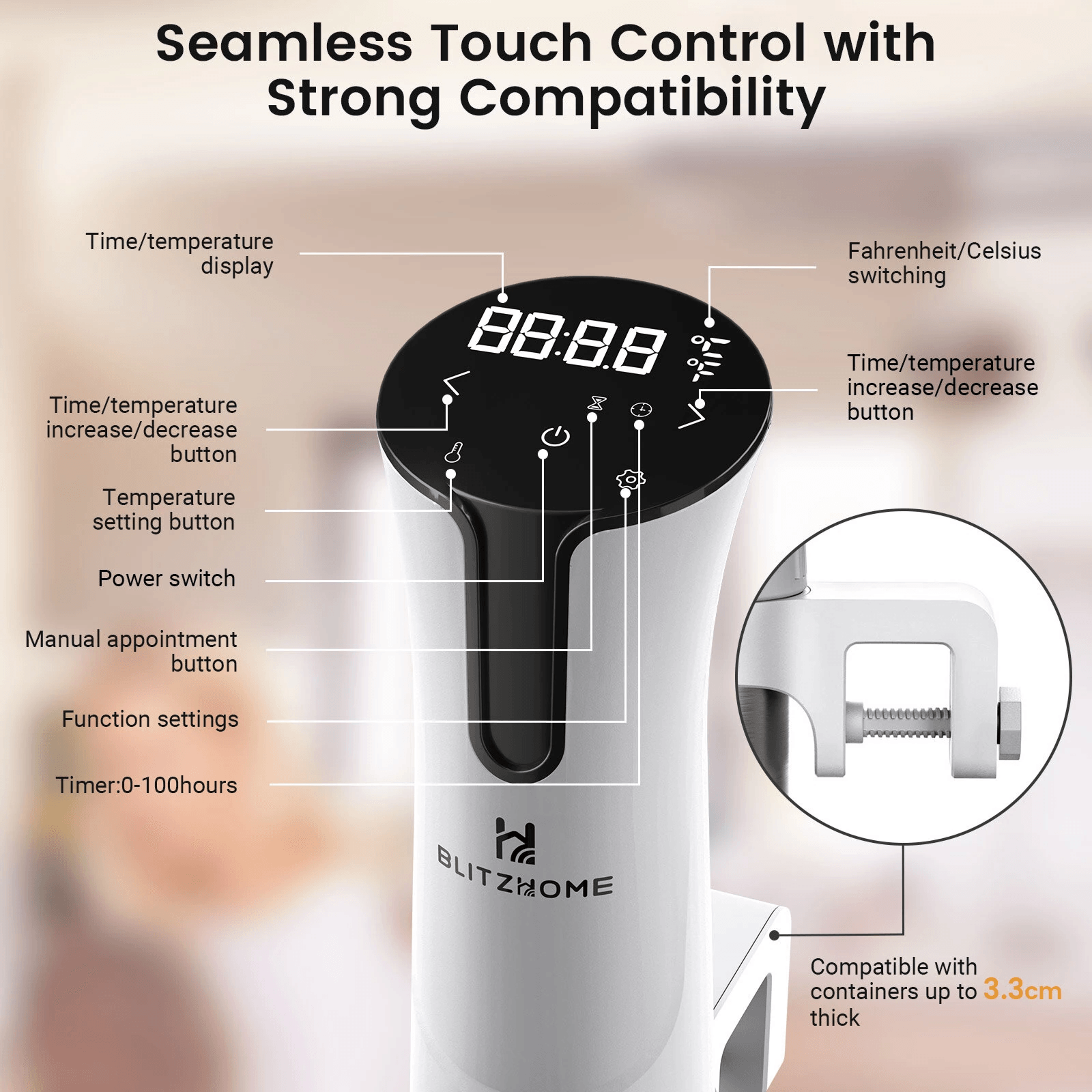 Smart Sous Vide Cooker WiFi Immersion Circulator With Precision Temperature Control 5