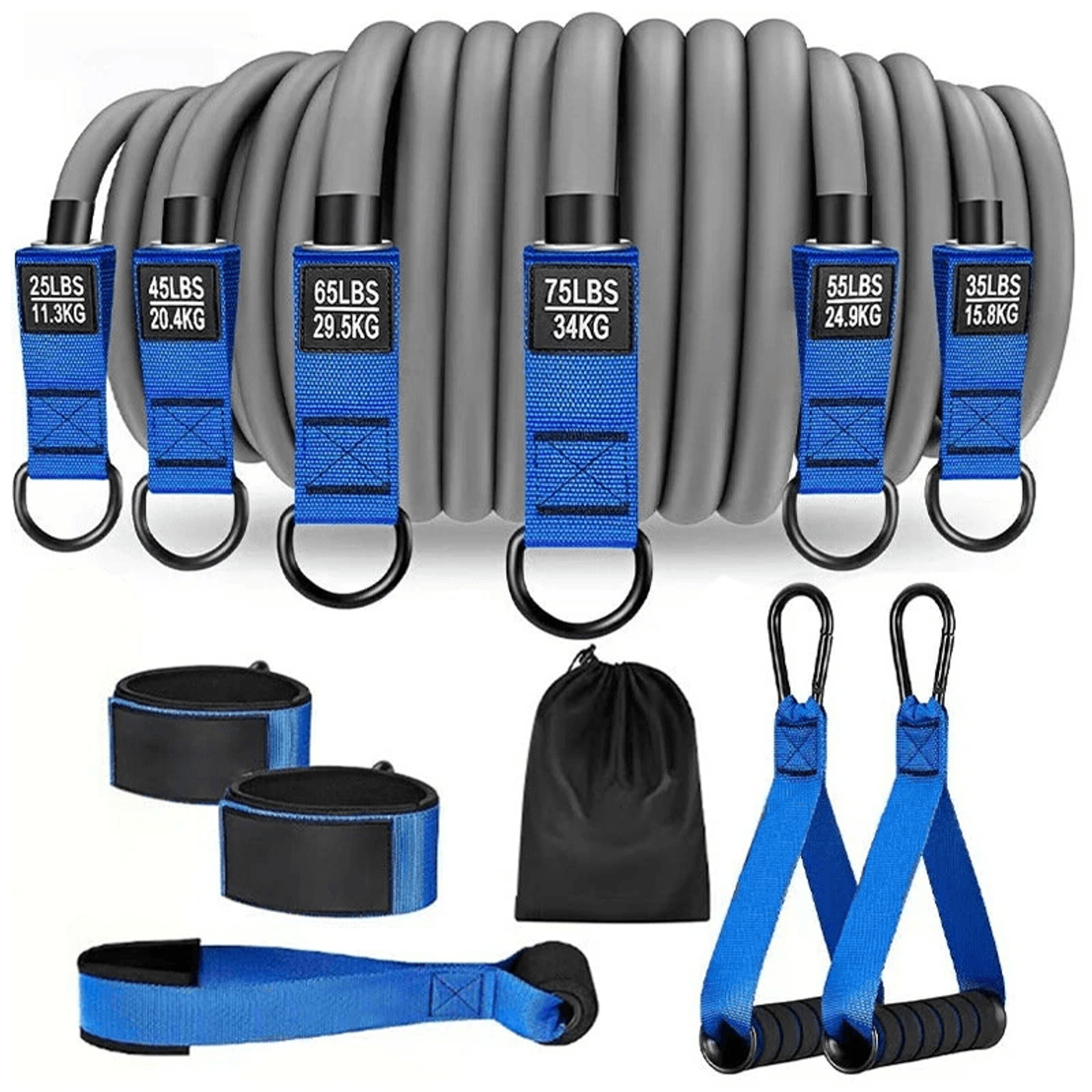 Adjustable Resistance Bands Set For Full Body Strength Training 6