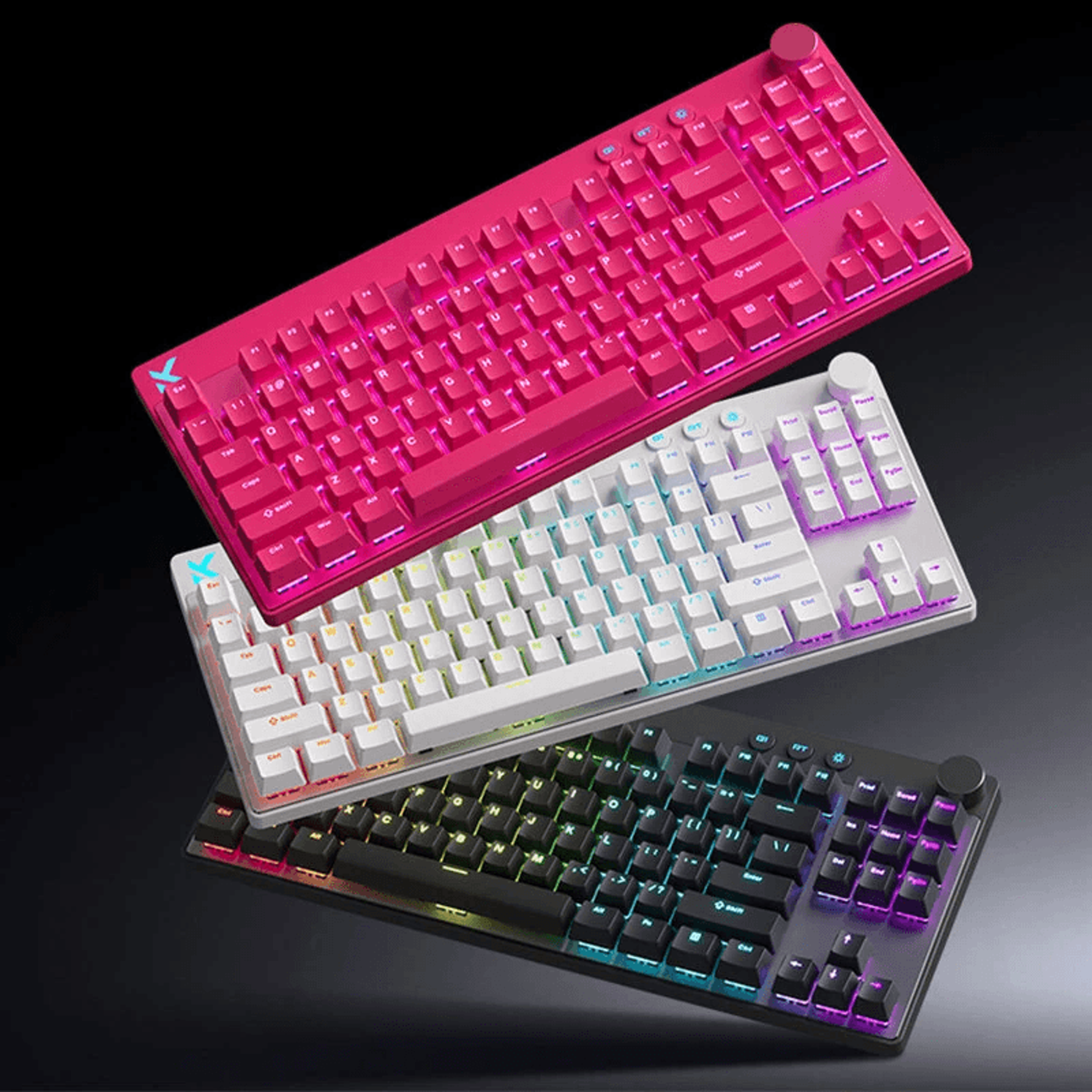 Rapid Trigger Hall Effect Gaming Keyboard With Apollo Magnetic Switches ARGB Lighting And Volume Kn 2