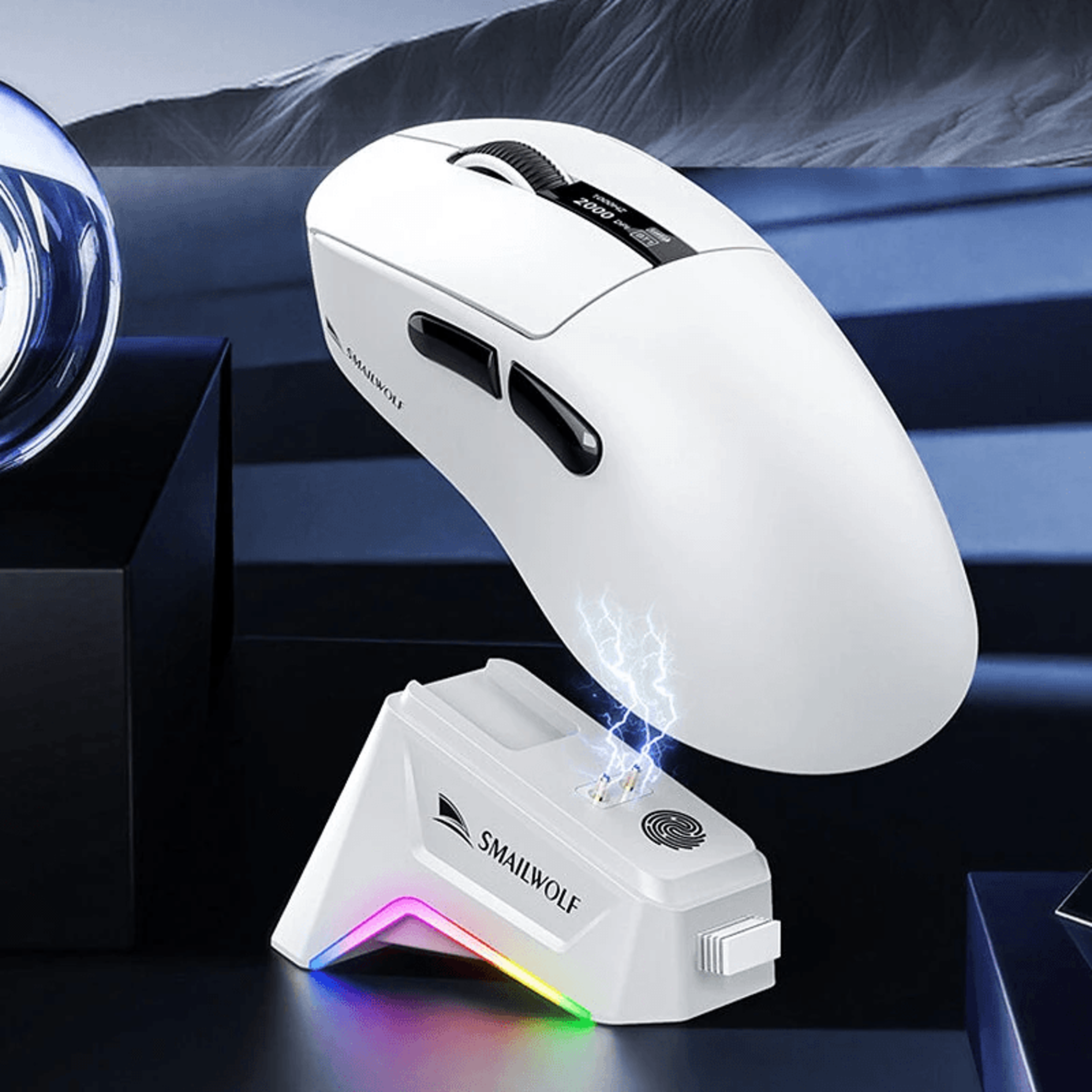 Tri Mode Wireless Gaming Mouse With Charging Dock Digital Display And Lightweight Precision 5