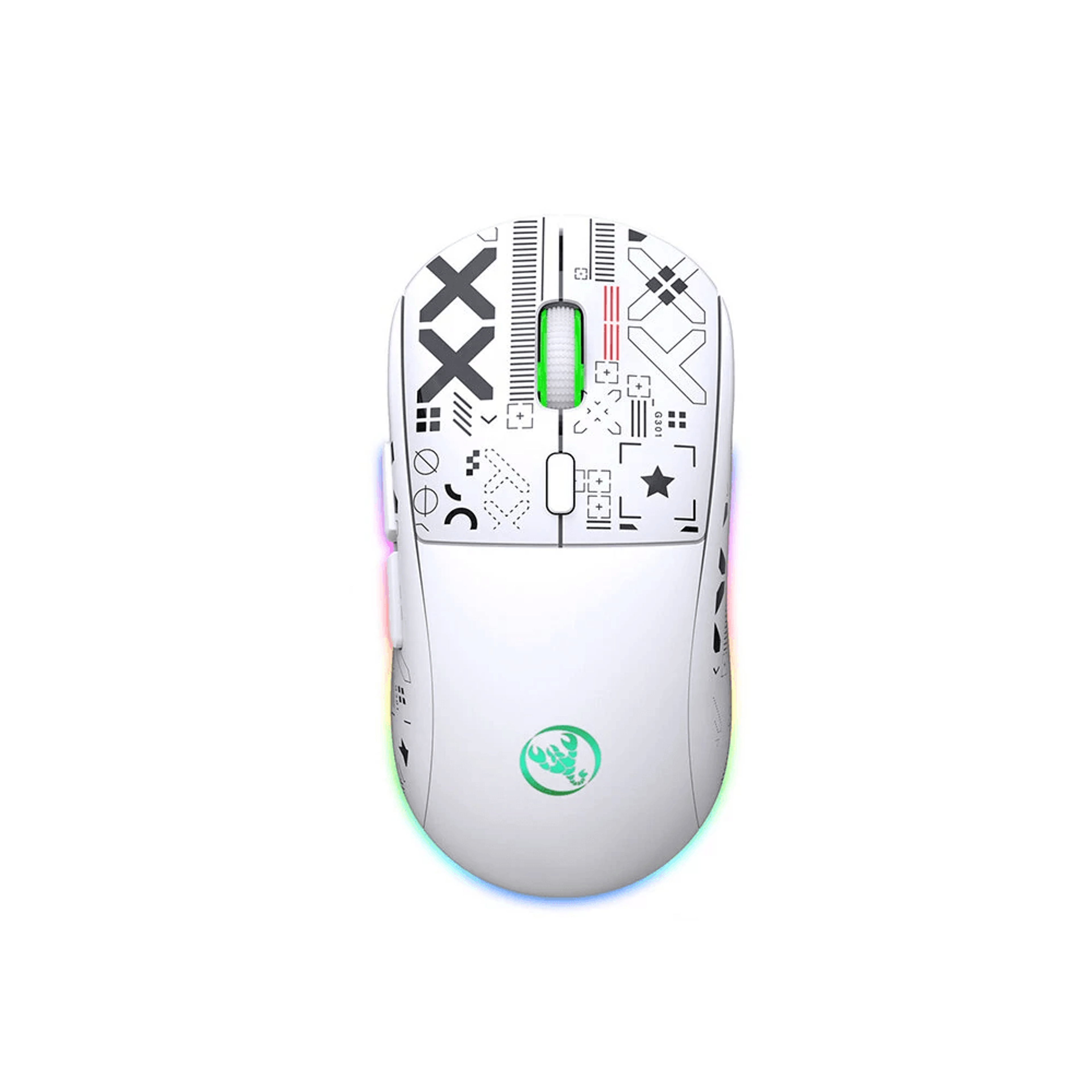 Triple Mode Wireless Gaming Mouse With RGB Lighting Rechargeable Battery And Adjustable DPI 5