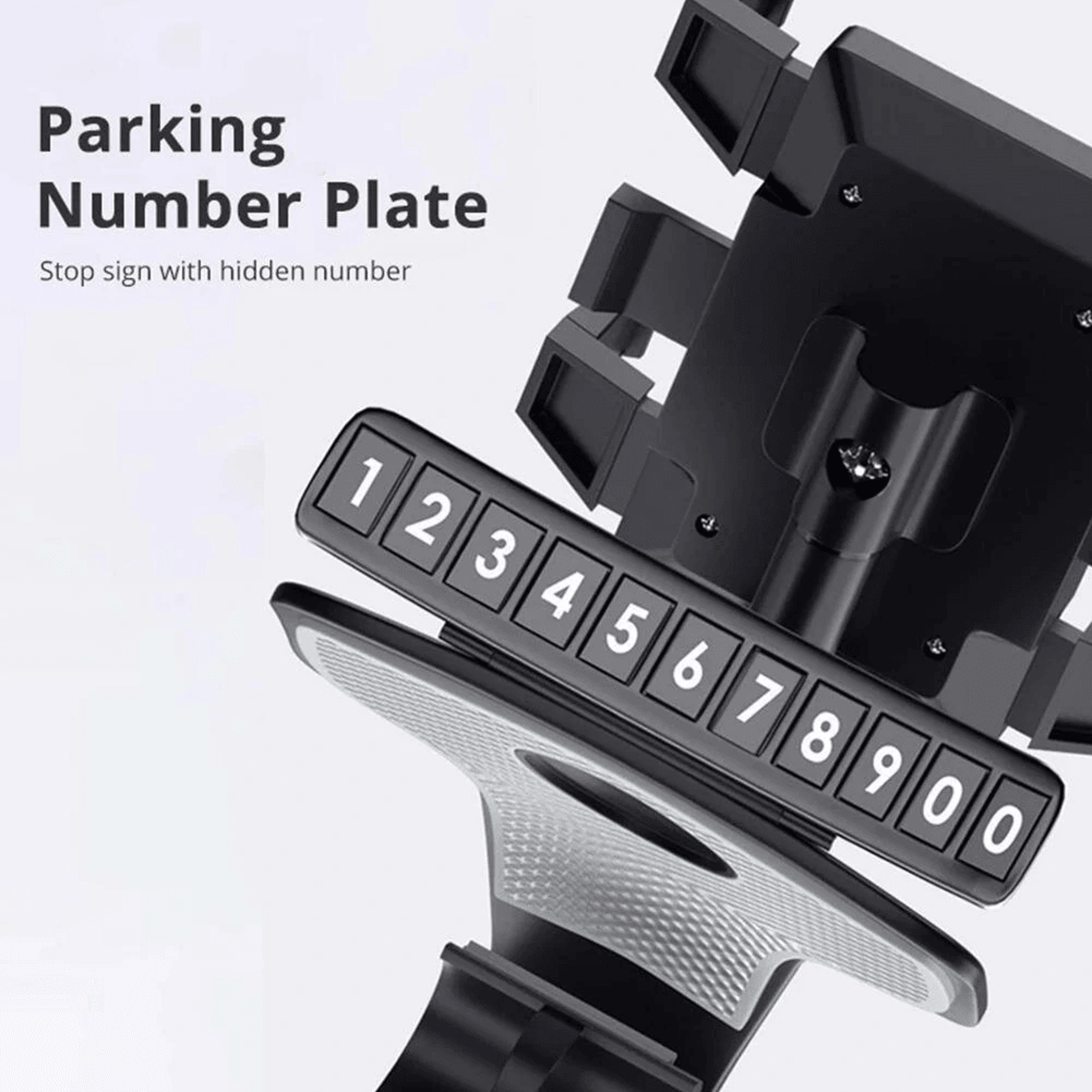 Rotating Car Dashboard Phone Holder With Parking Number Display 9