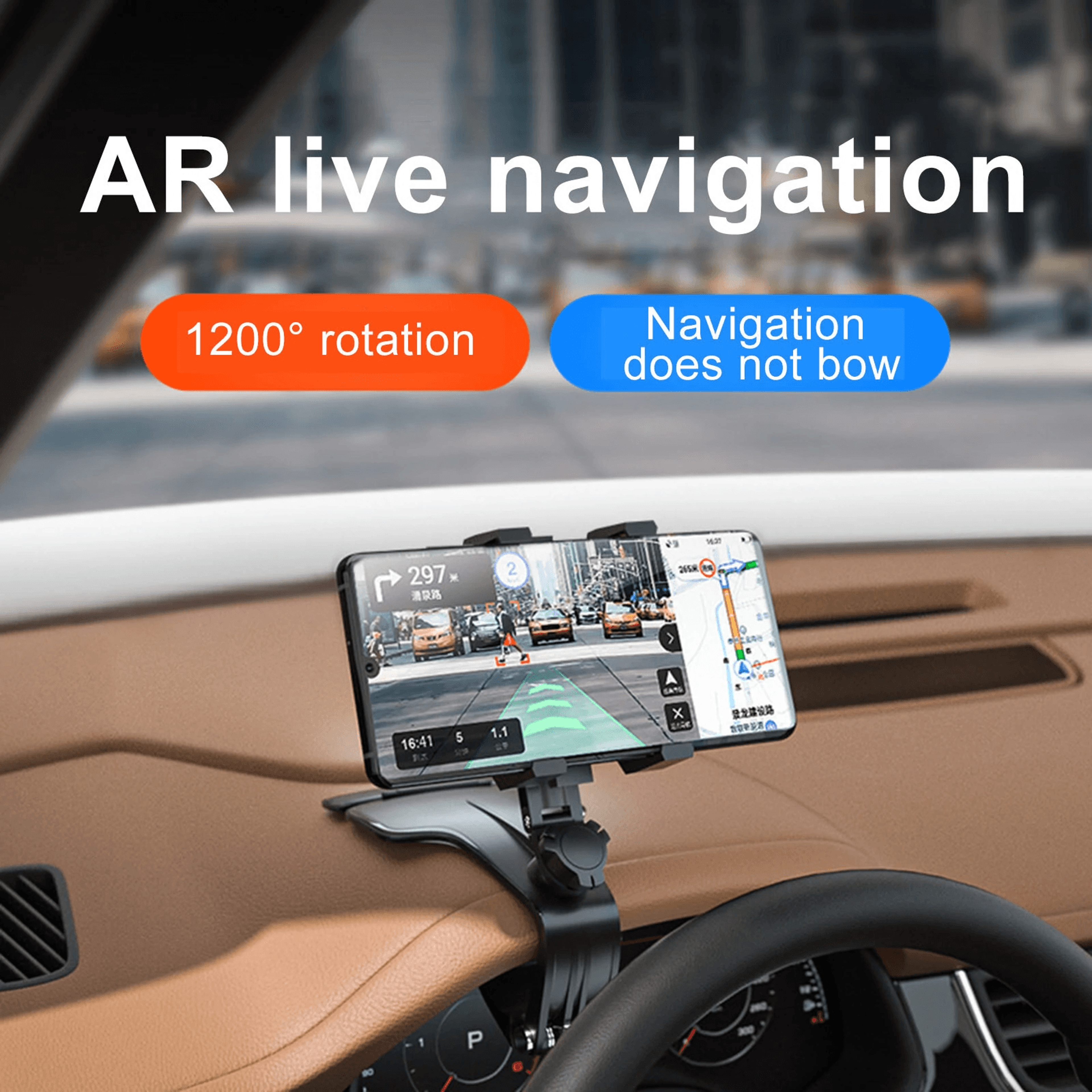 Rotating Car Dashboard Phone Holder With Parking Number Display 4