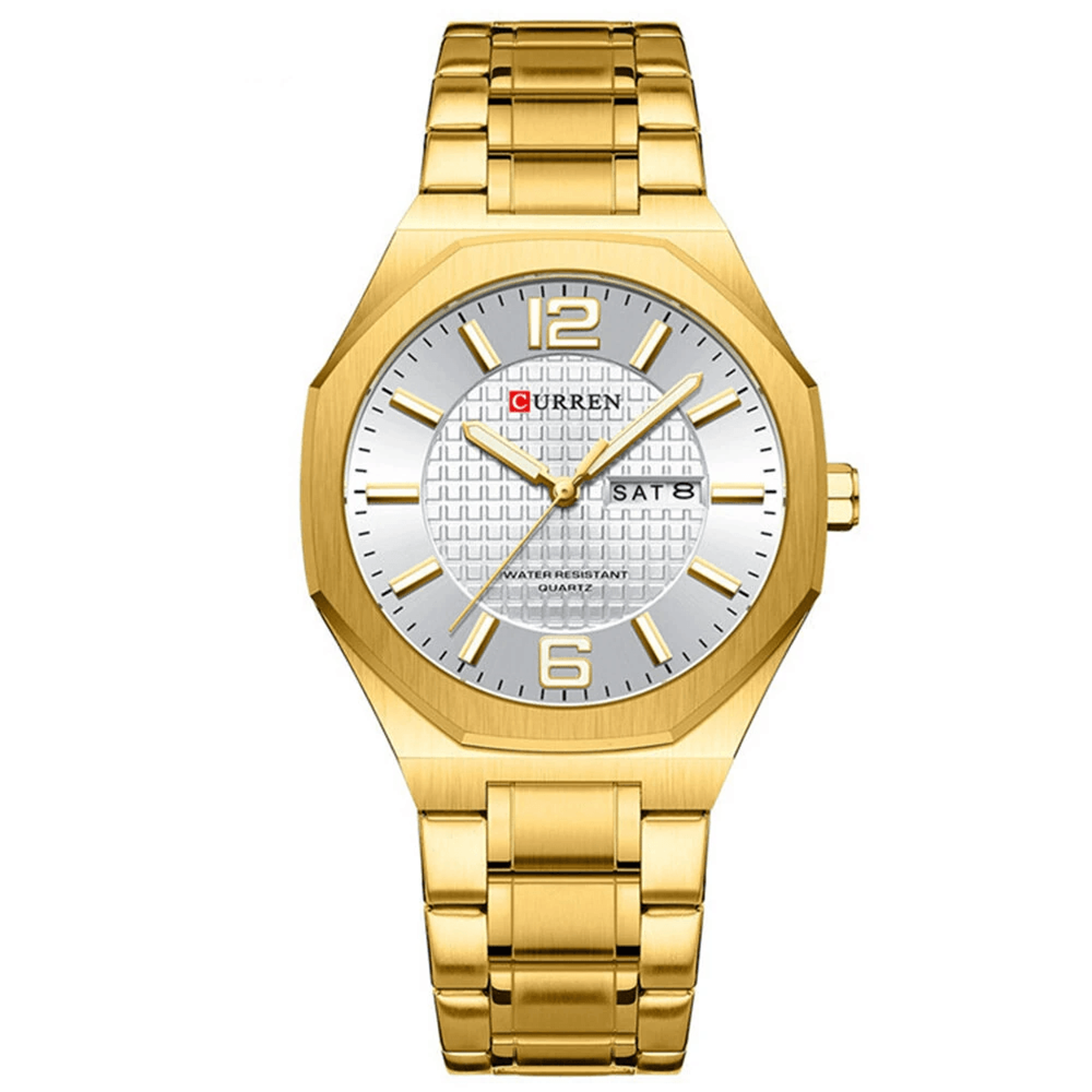Classic Mens Stainless Steel Quartz Watch With Calendar And Water Resistance 7
