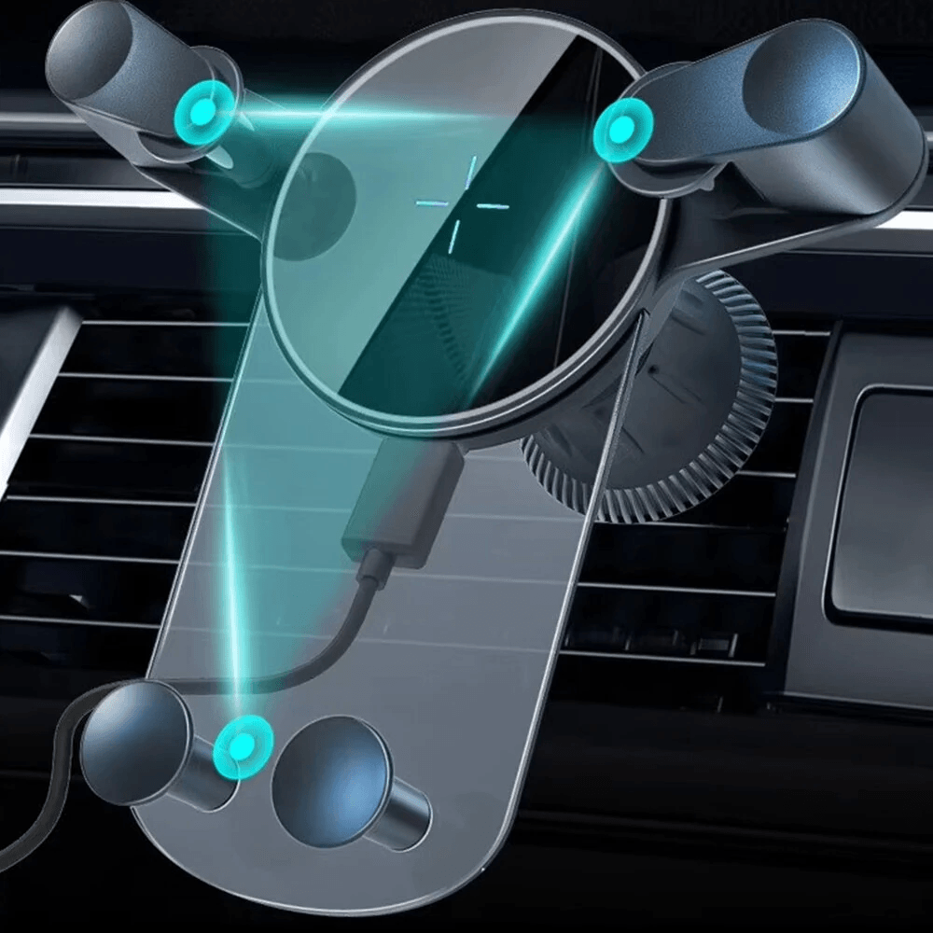 Wireless Car Charger Phone Holder With Navigation Clip 5