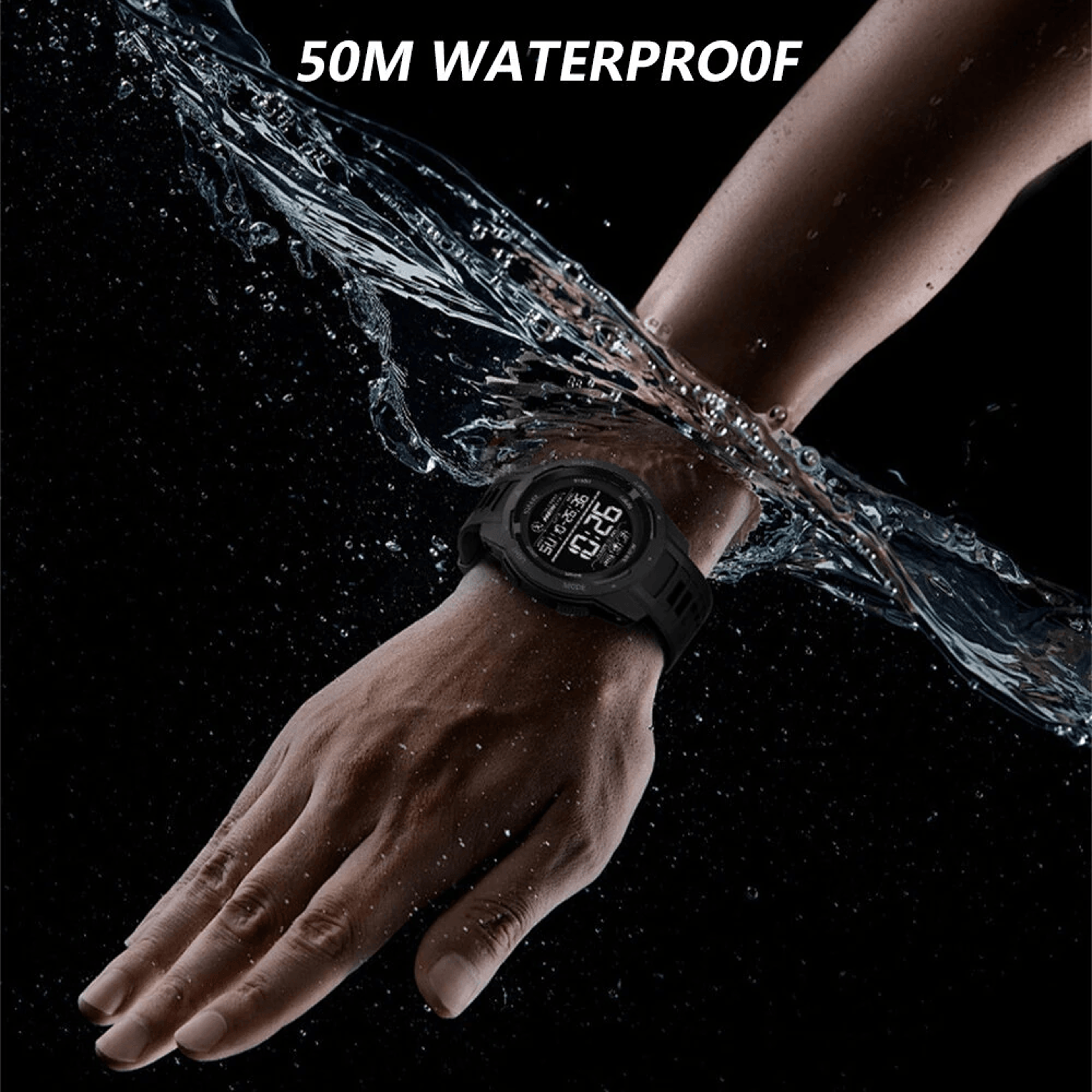 Mens Waterproof LED Digital Sports Watch With Luminous Display And Comfortable TPU Strap 3