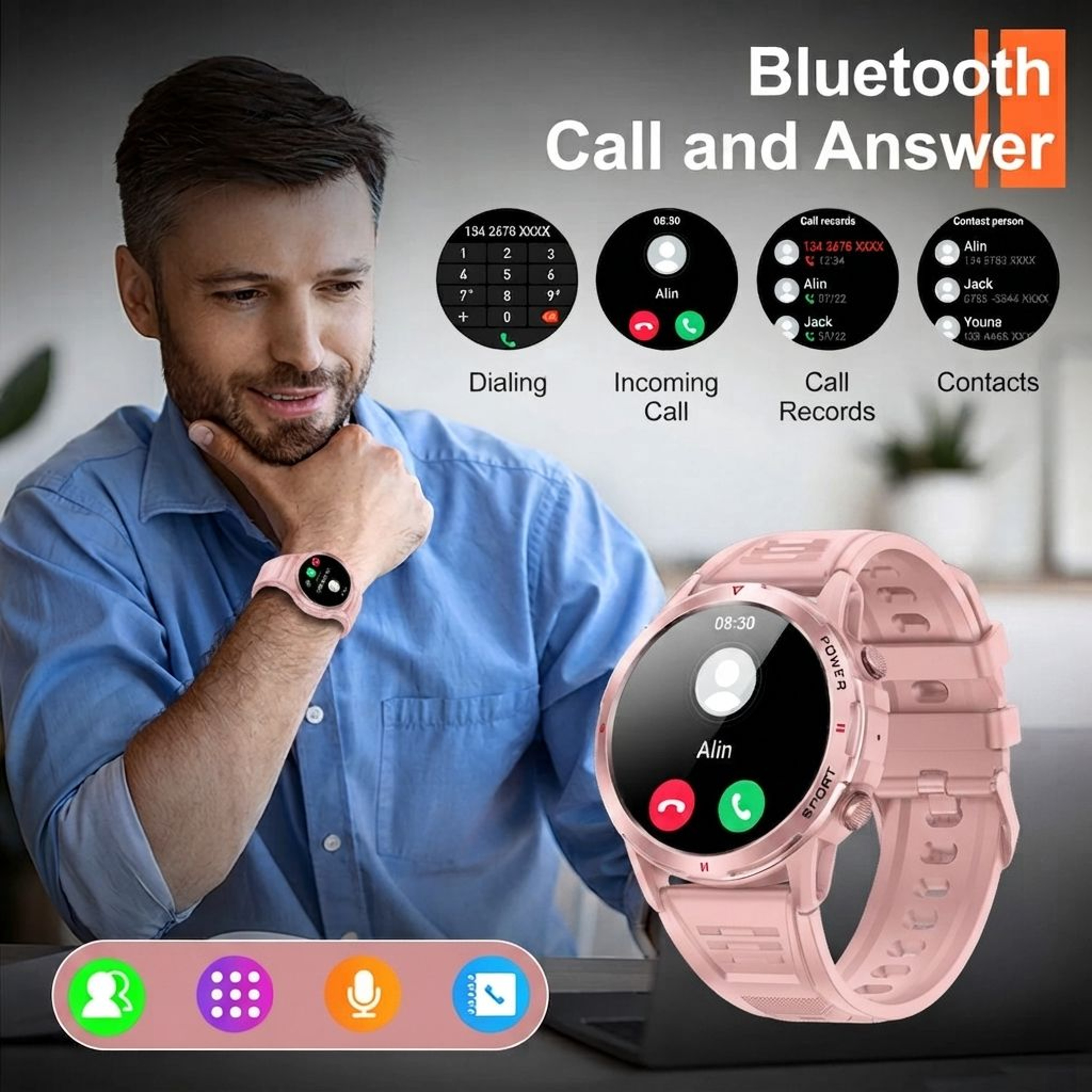 Weofly Explorer AMOLED Bluetooth Calling Smartwatch With Health Tracking And Plus Sports Modes 4