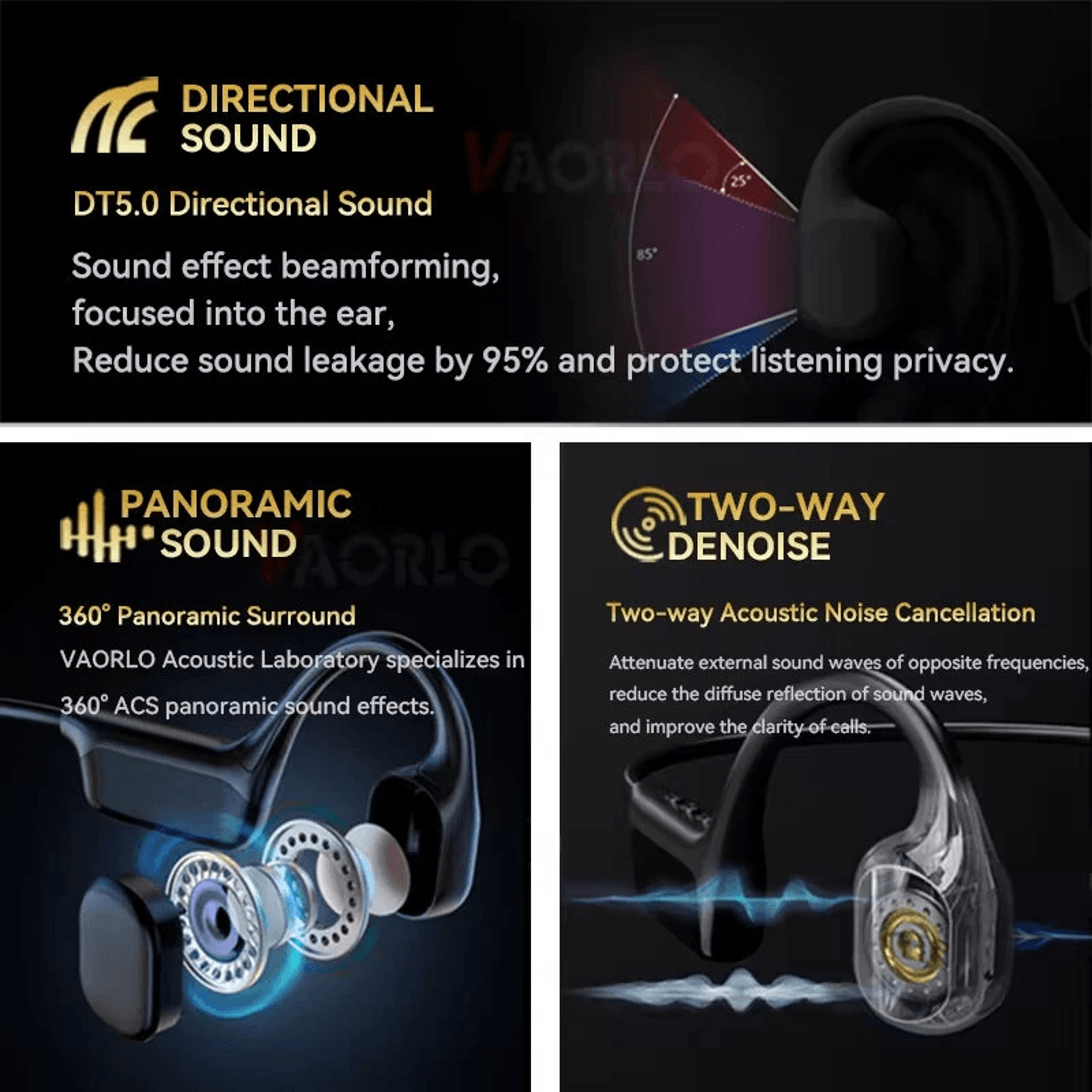 Bone Conduction Headphones With Waterproof Bluetooth 4