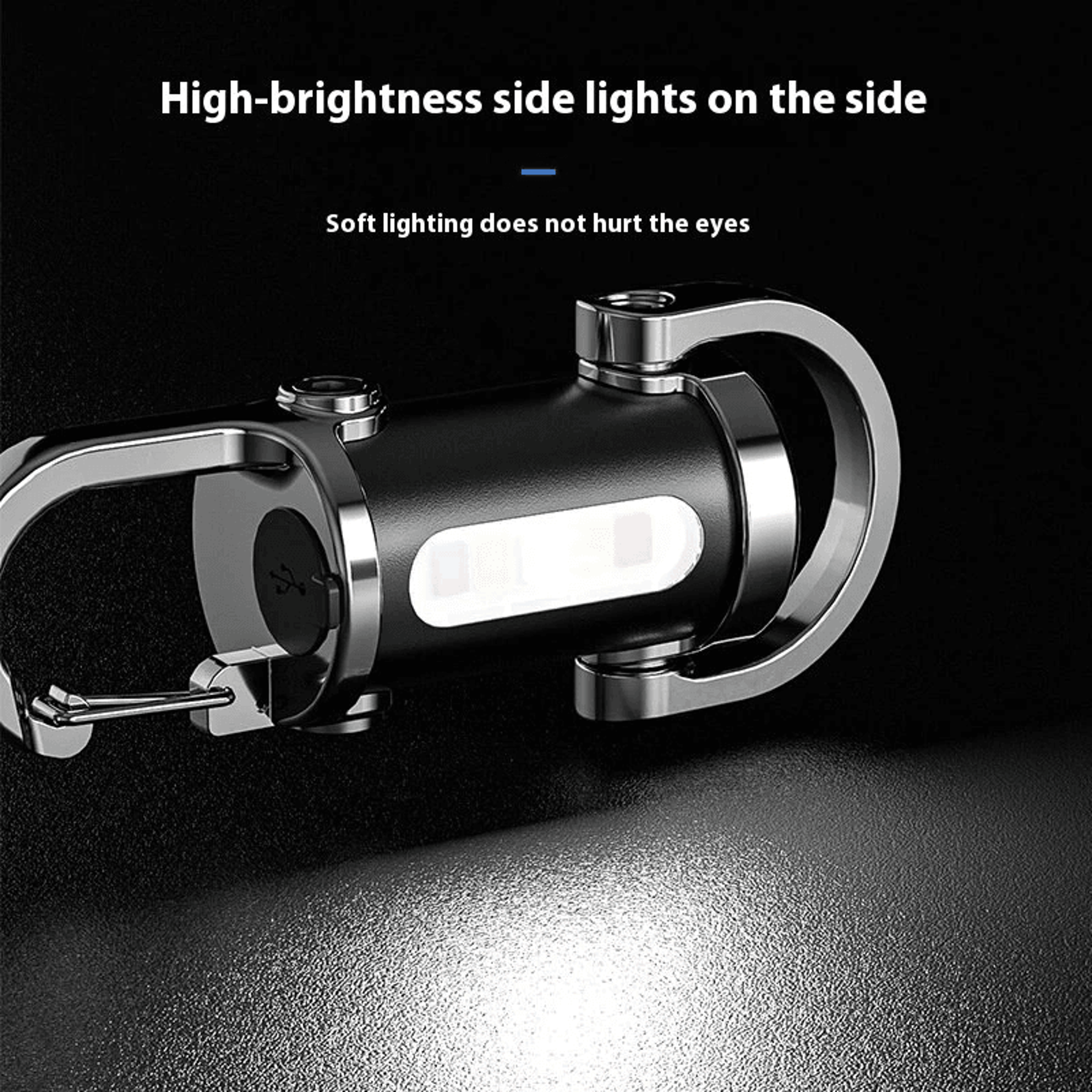 Mini Rechargeable LED Keychain Flashlight With UV Light 4
