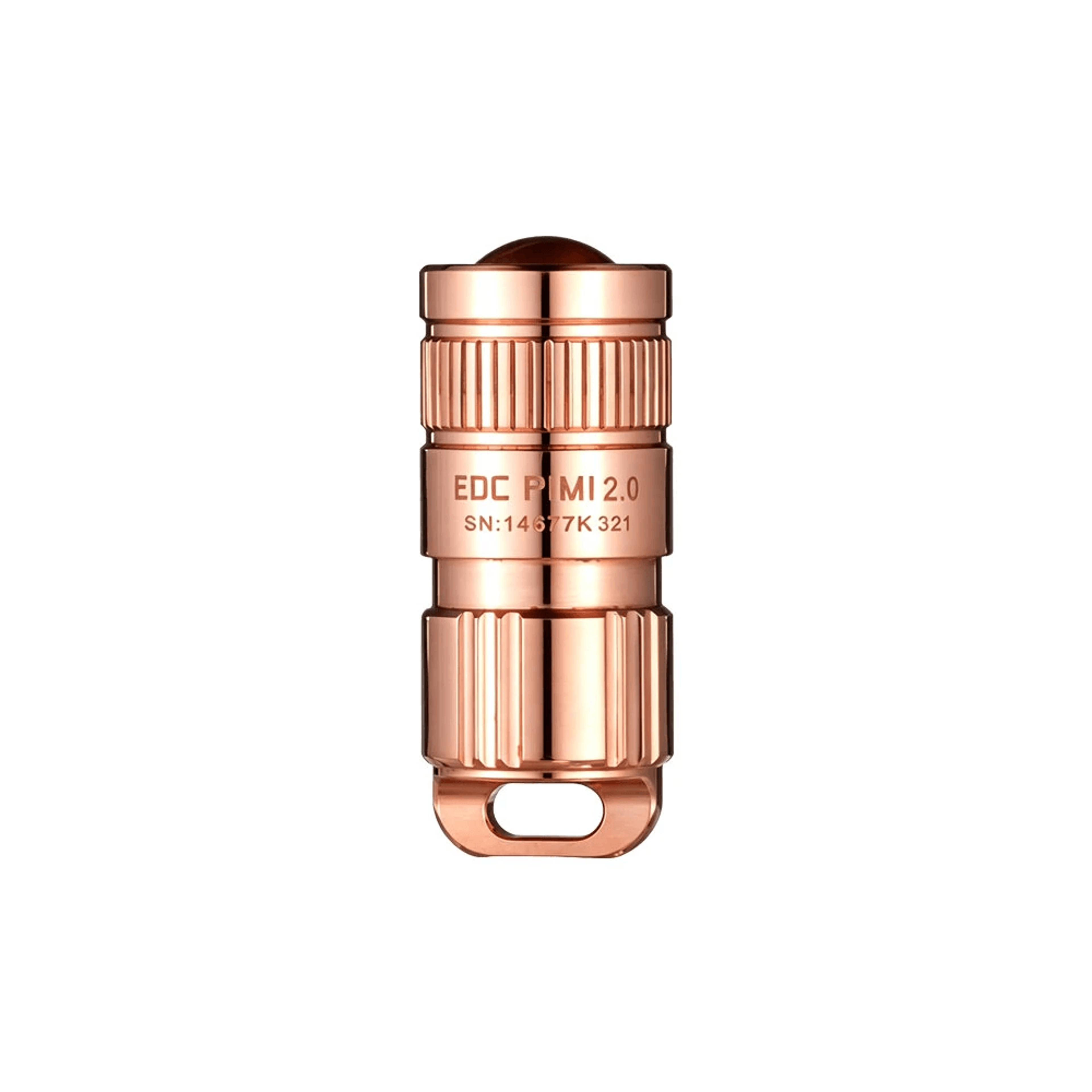 Copper Mini EDC Keychain Flashlight Rechargeable Pocket Light 2