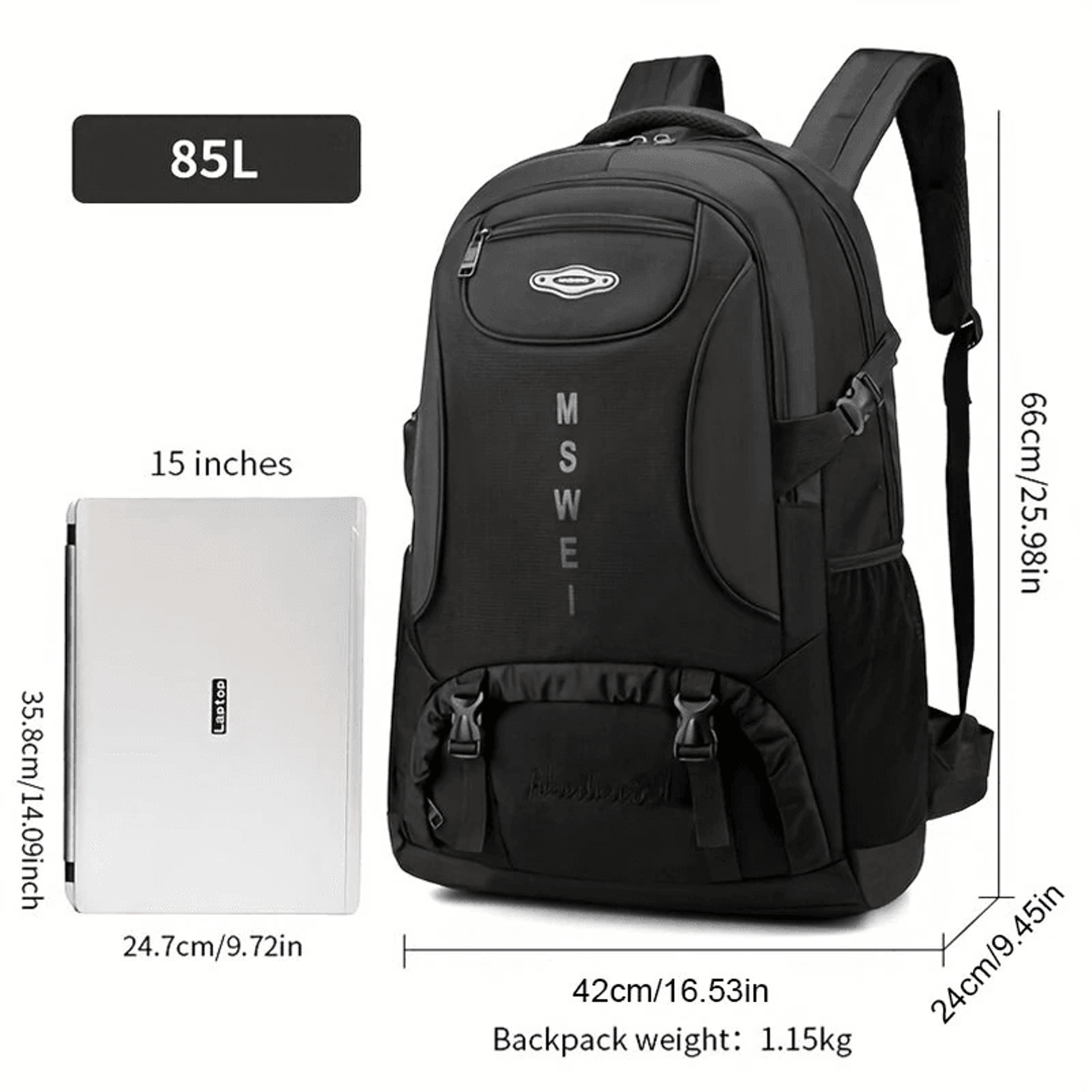 Large Capacity Travel Laptop Backpack With USB Port 5