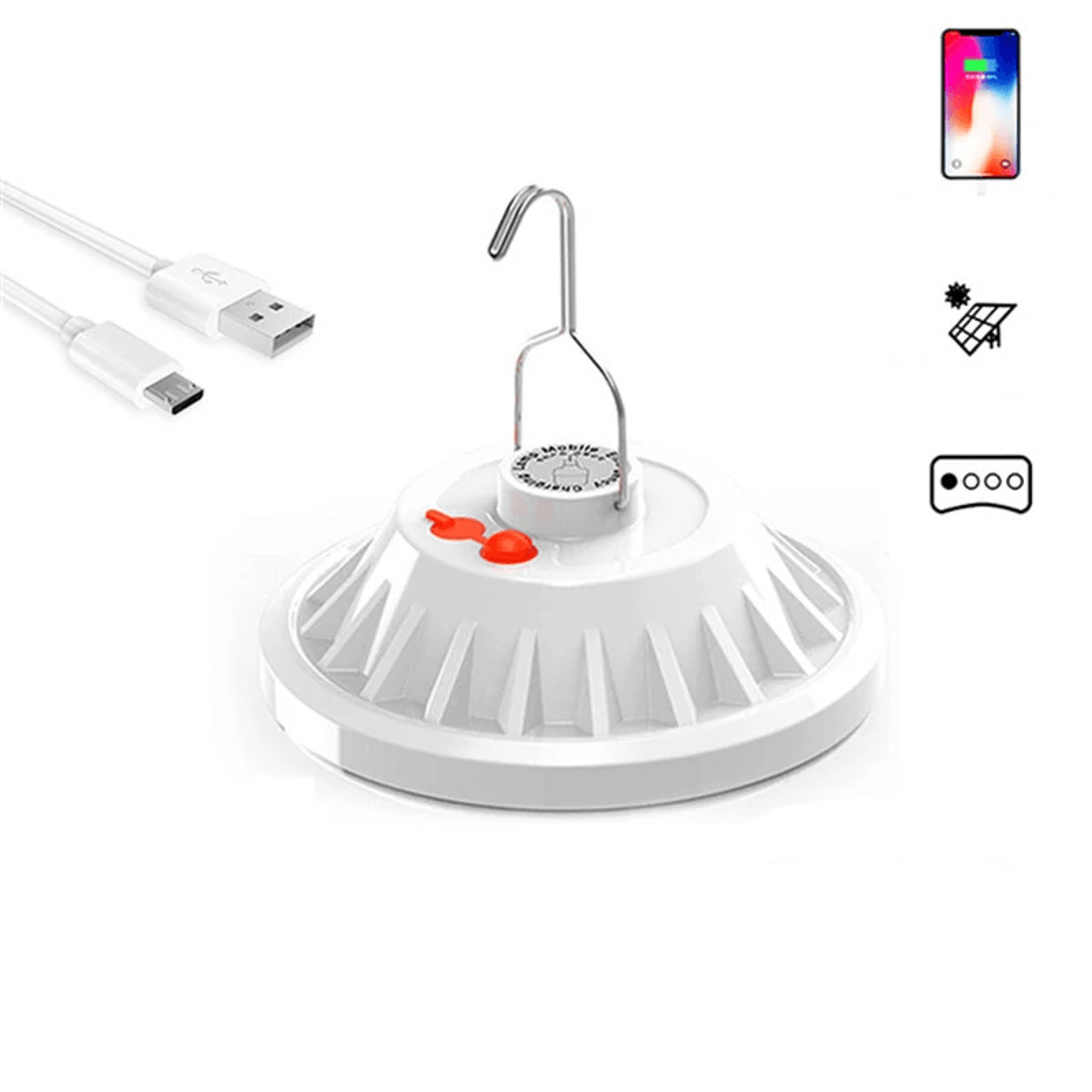 Solar Camping Light With Remote Control Hanging Tent Light And Power Bank 6