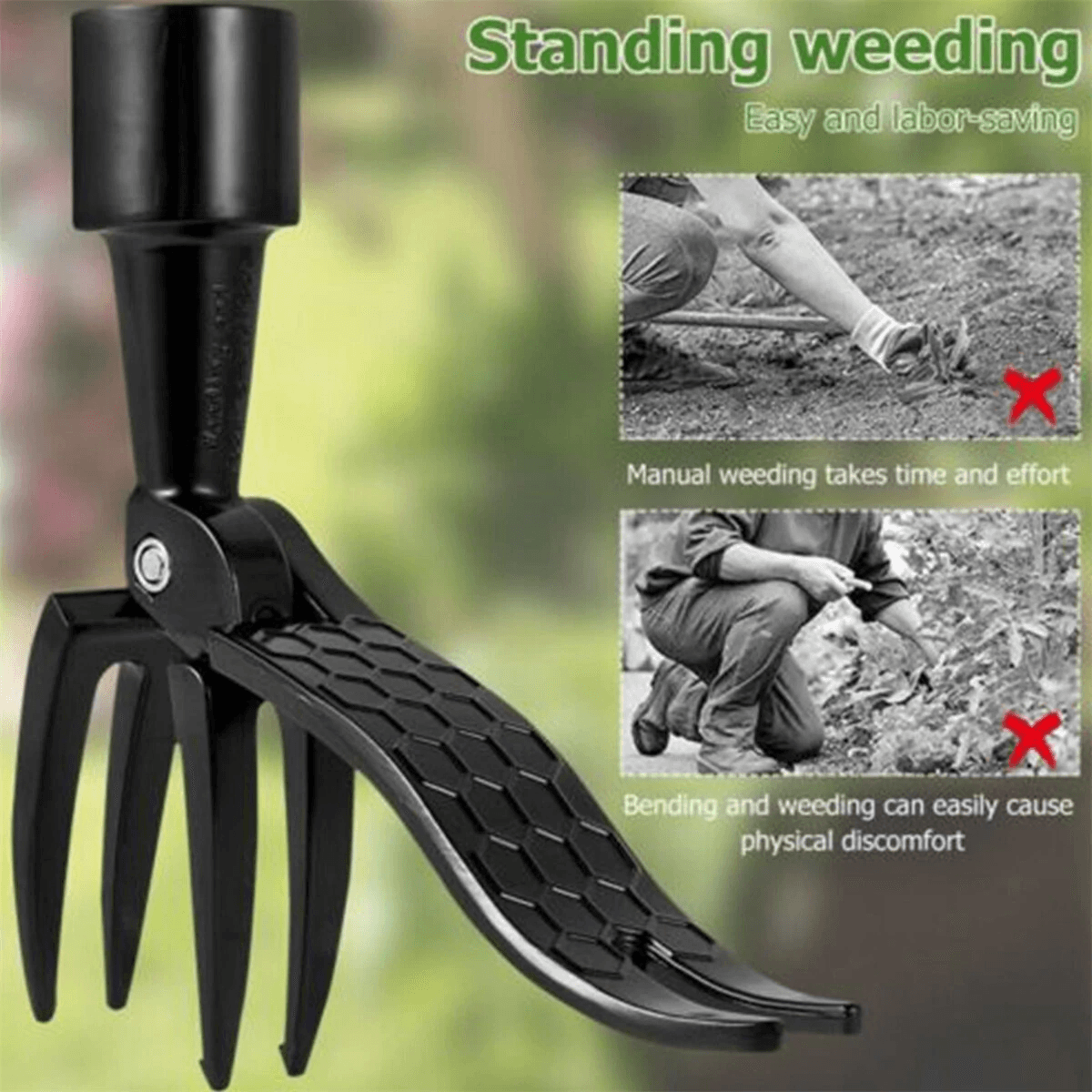 Stand Up Claw Weed Puller Root Remover With Foot Pedal For Lawn And Garden 6