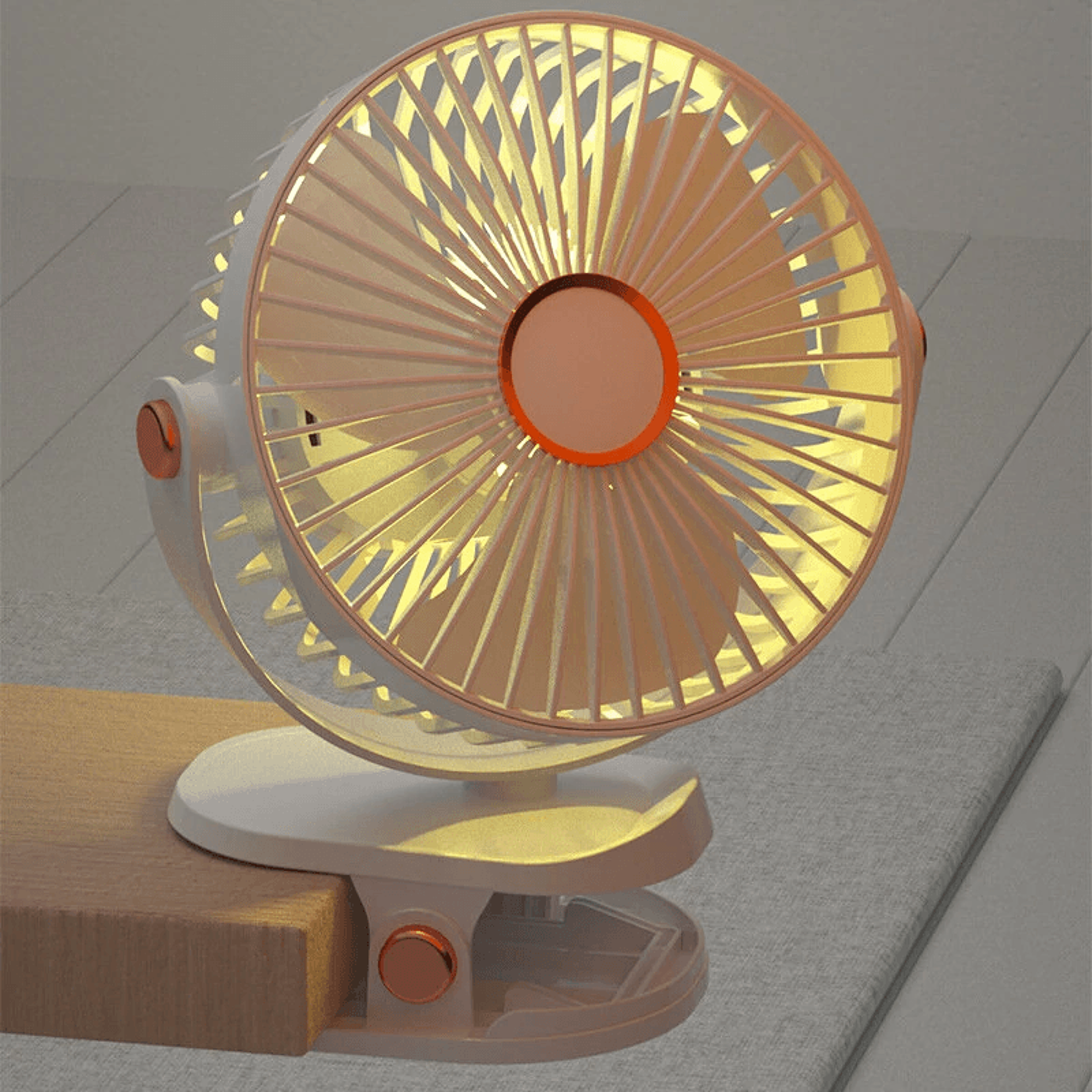 Portable Rechargeable Clip Fan With Adjustable Airflow And Speeds 1